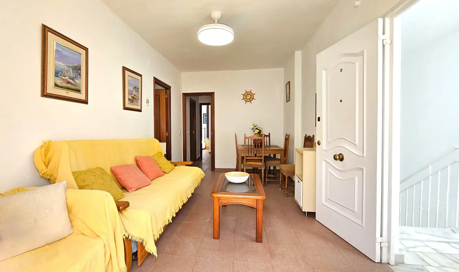 Wohnzimmer von Wohnung zum Verkauf in Chipiona mit Klimaanlage und Möbliert