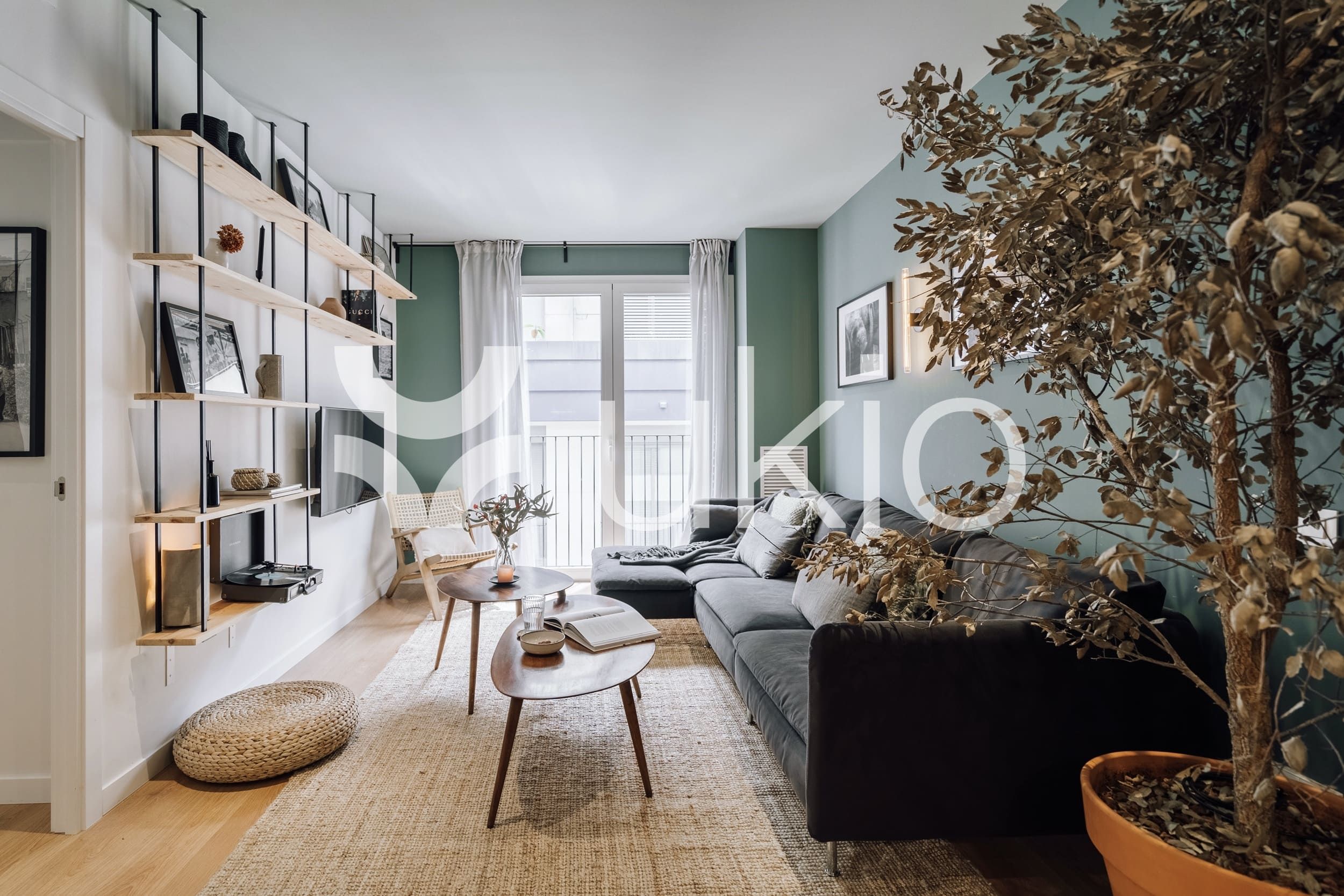Sala d'estar de Apartament de lloguer en  Barcelona Capital amb Aire condicionat, Calefacció i Moblat