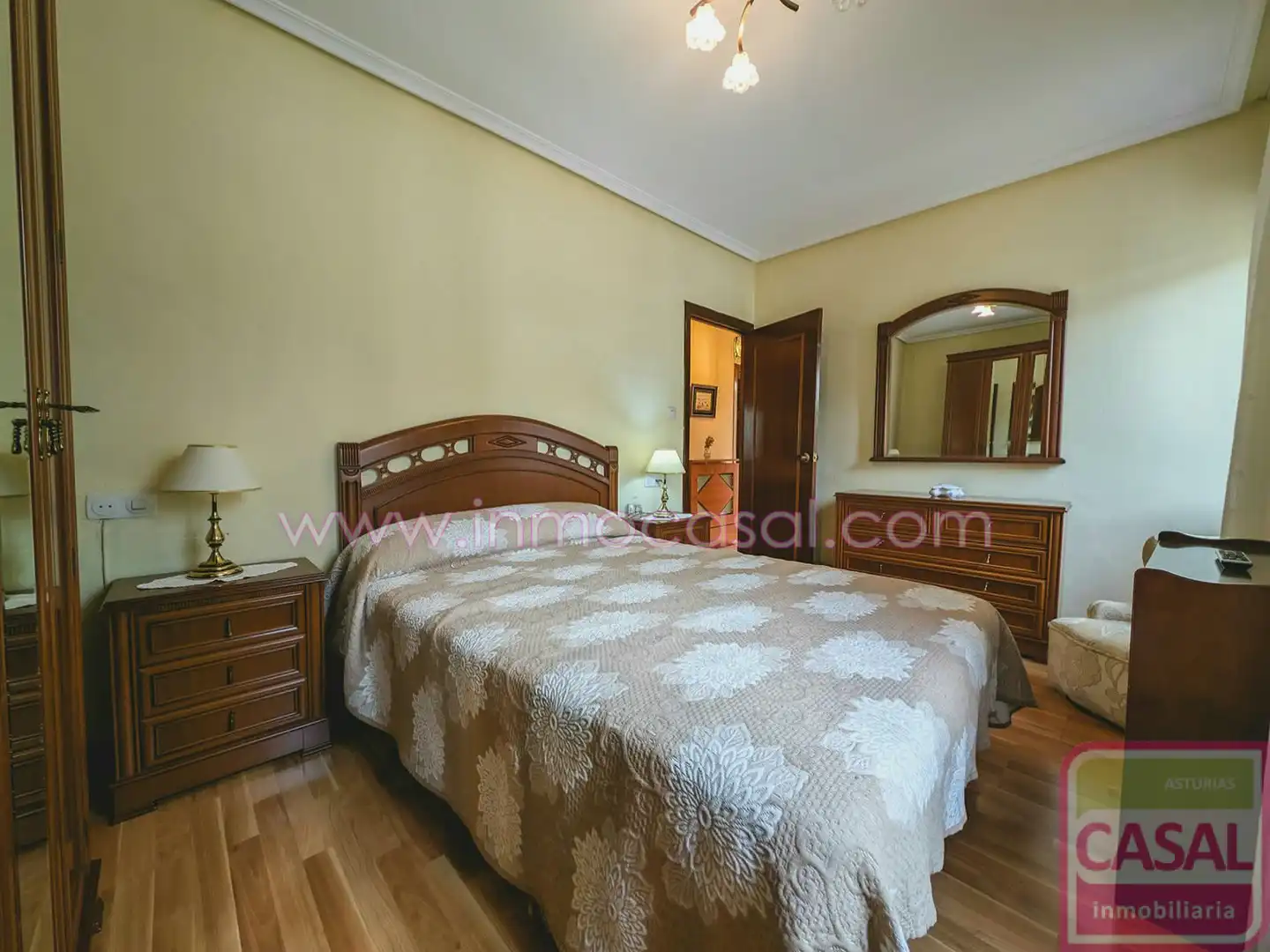 Schlafzimmer von Wohnung zum Verkauf in Mieres (Asturias) mit Heizung, Abstellraum und Möbliert