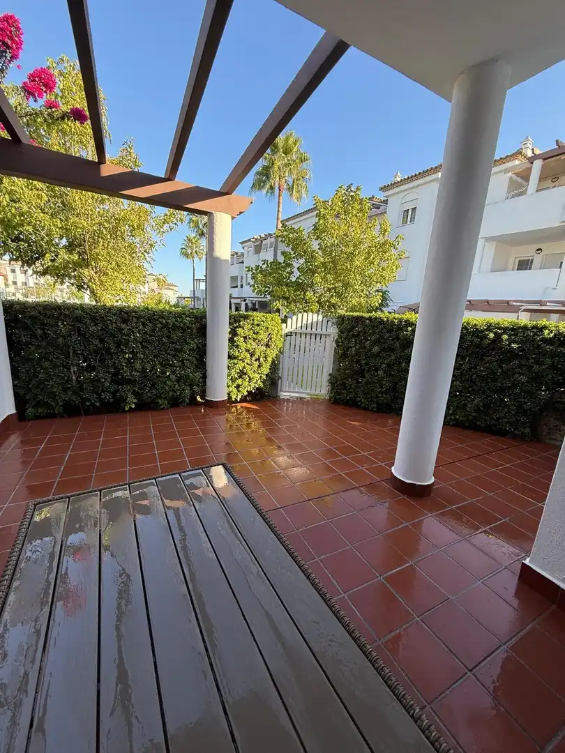 Terraza de Apartamento en venta en Chiclana de la Frontera con Jardín privado, Terraza y Amueblado