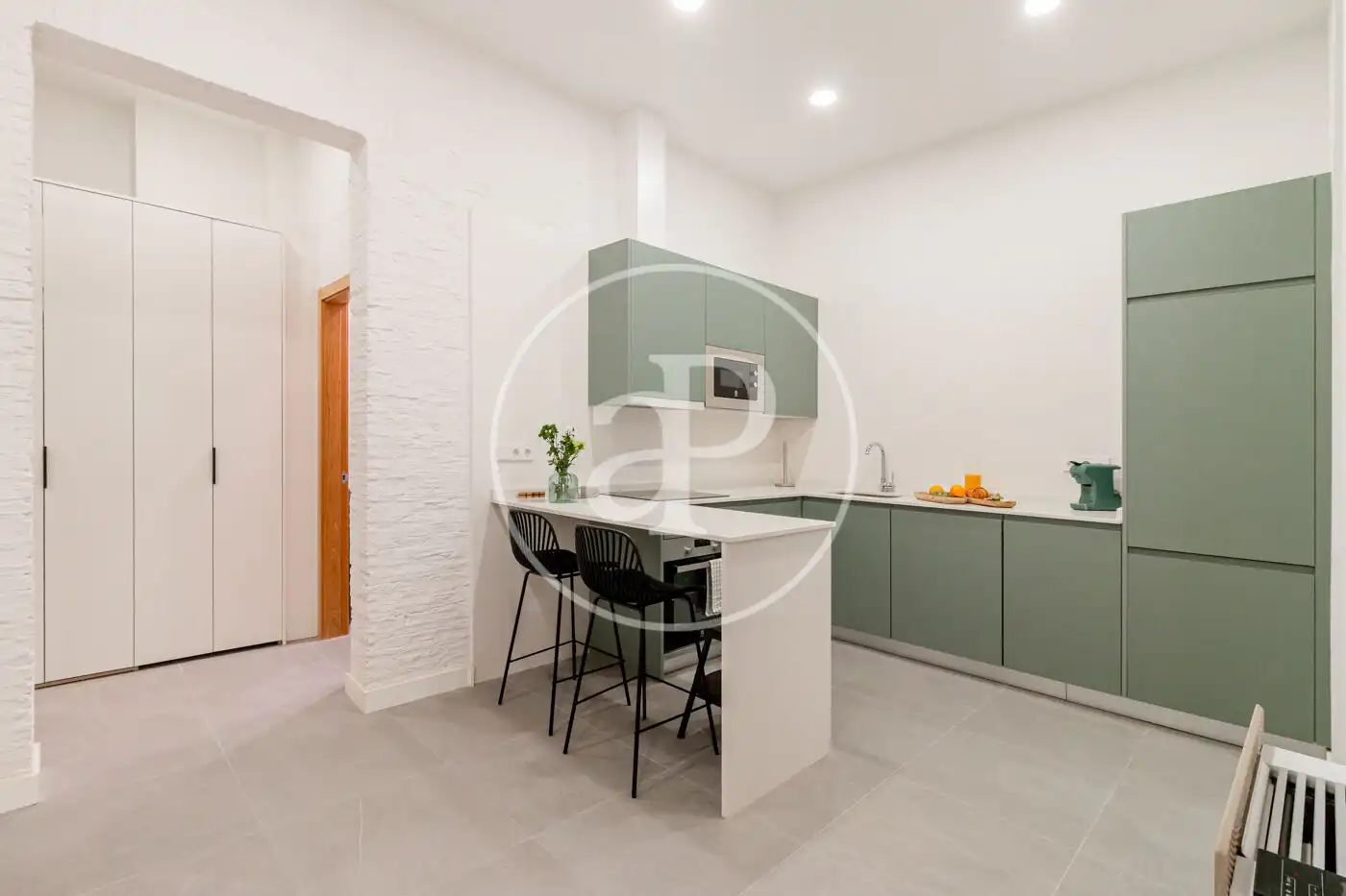 Küche von Wohnung zur Miete in Madrid mit Klimaanlage, Heizung und Möbliert