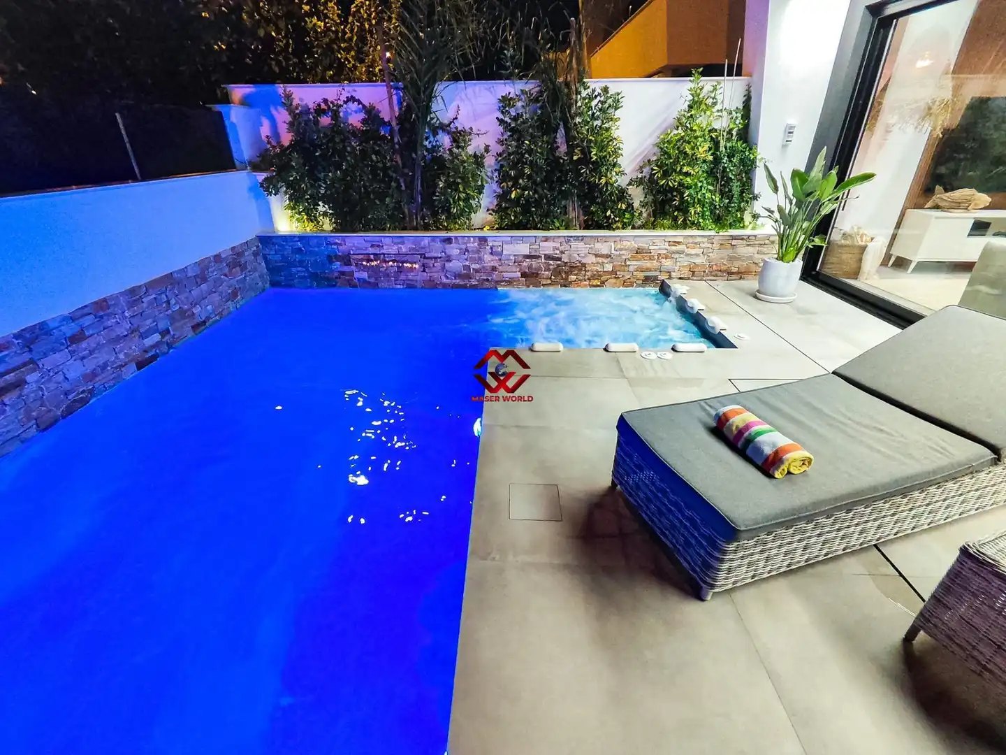 Piscina de Casa o xalet en venda en San Javier amb Aire condicionat, Calefacció i Jardí privat