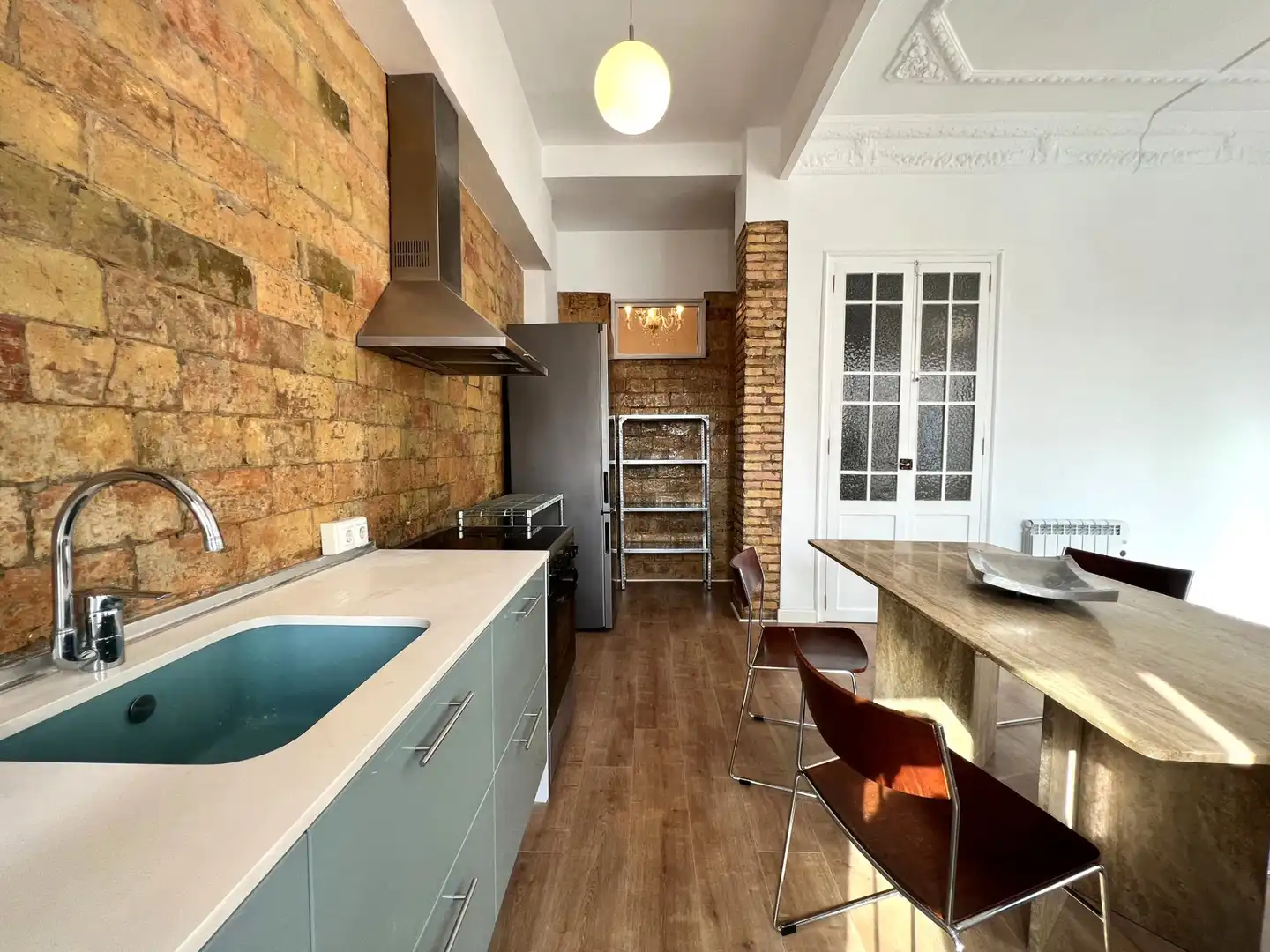 Cocina de Piso de alquiler en Valencia con Aire acondicionado, Calefacción y Amueblado
