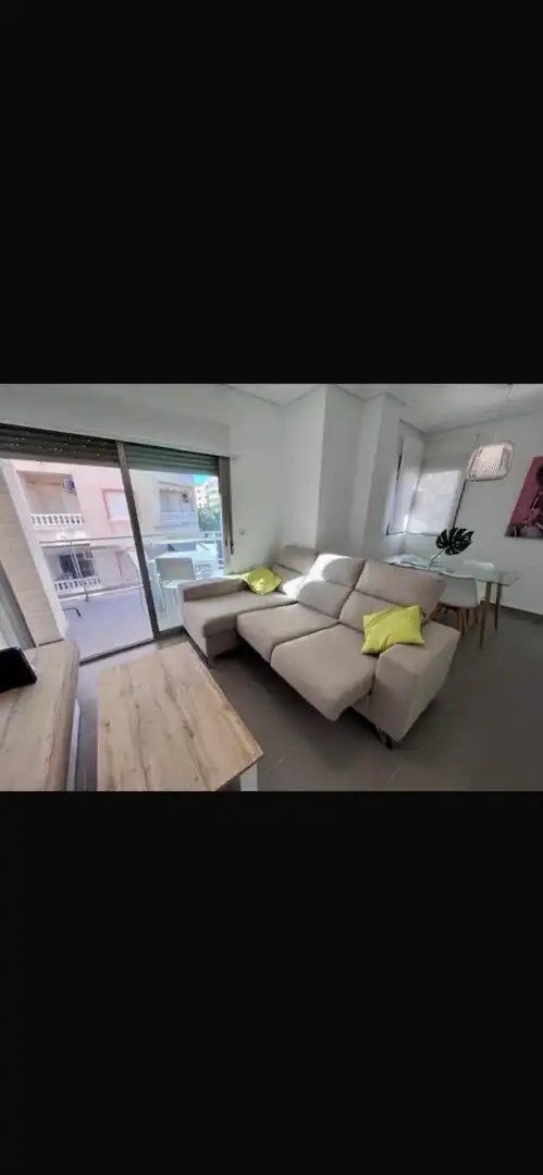 Sala d'estar de Apartament de lloguer en Guardamar del Segura amb Aire condicionat, Calefacció i Moblat