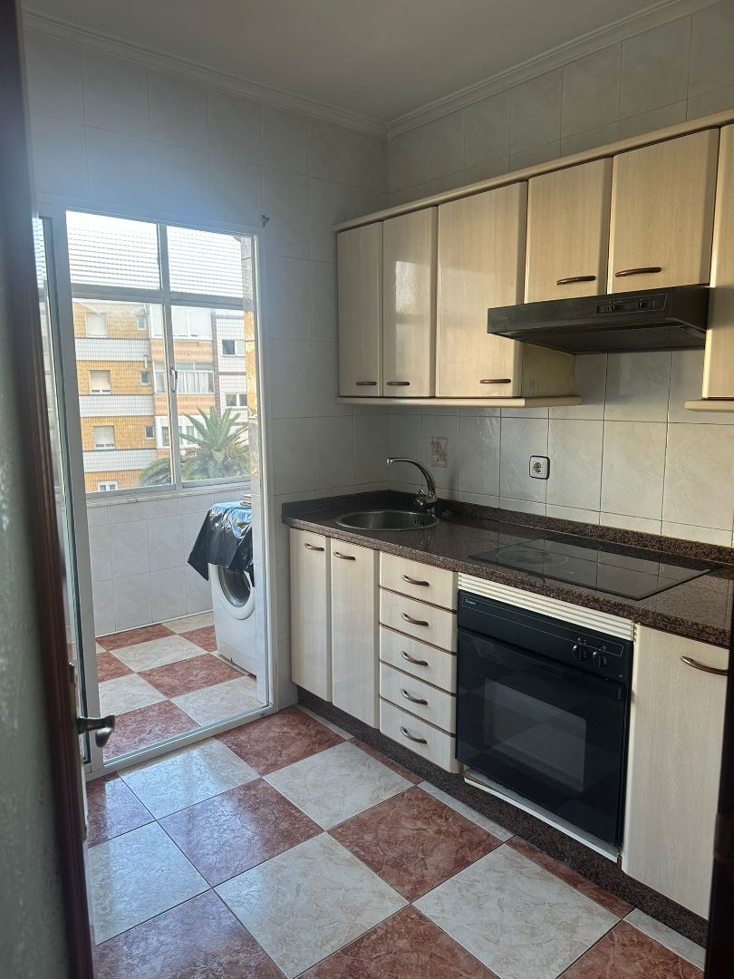 Kitchen of Flat for sale in Gijón   with Parquet flooring, Terrace and Furnished