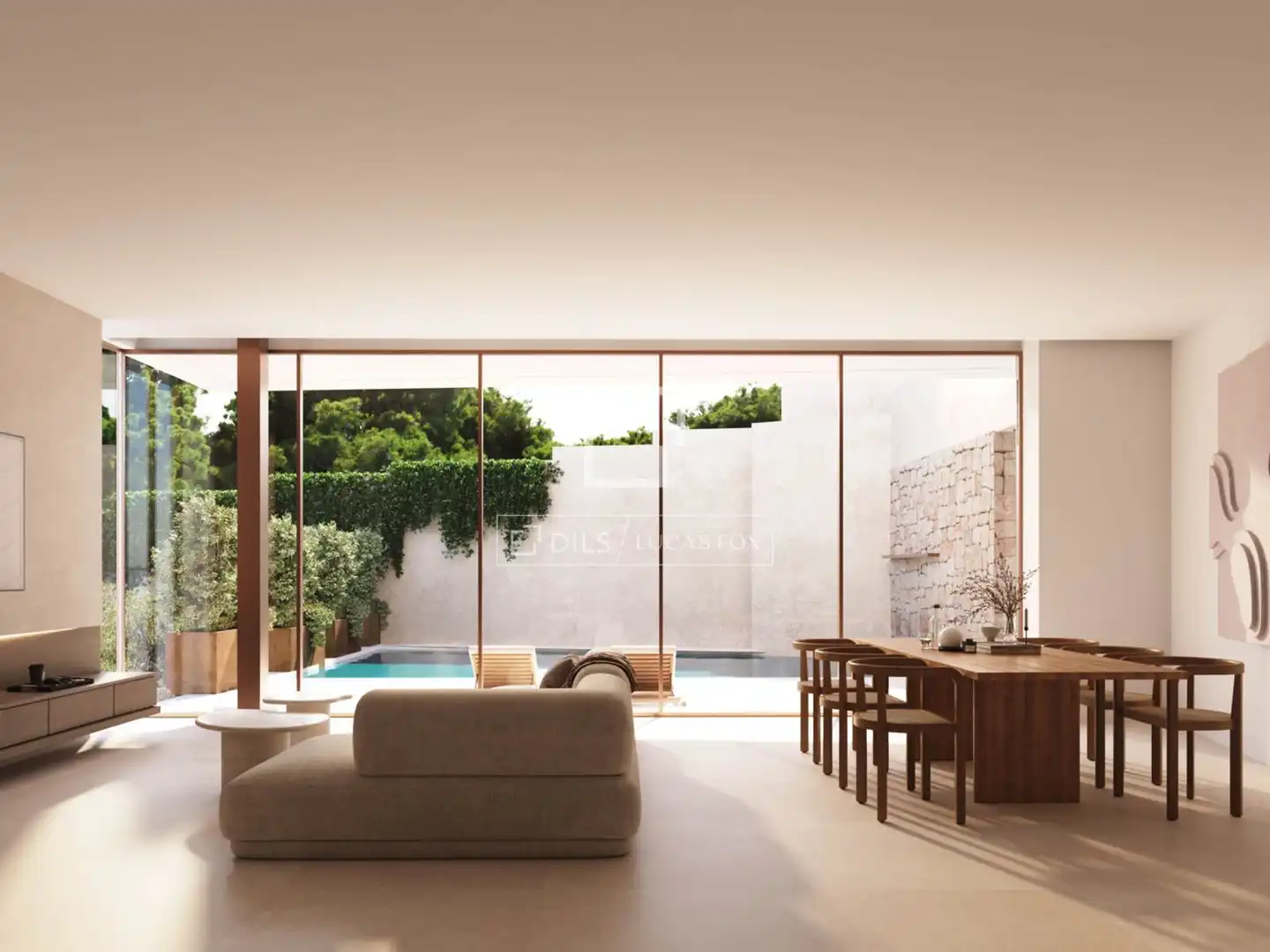 Living room of Houses for sale in Santa Eulària des Riu  with Air Conditioner, Heating and Private garden
