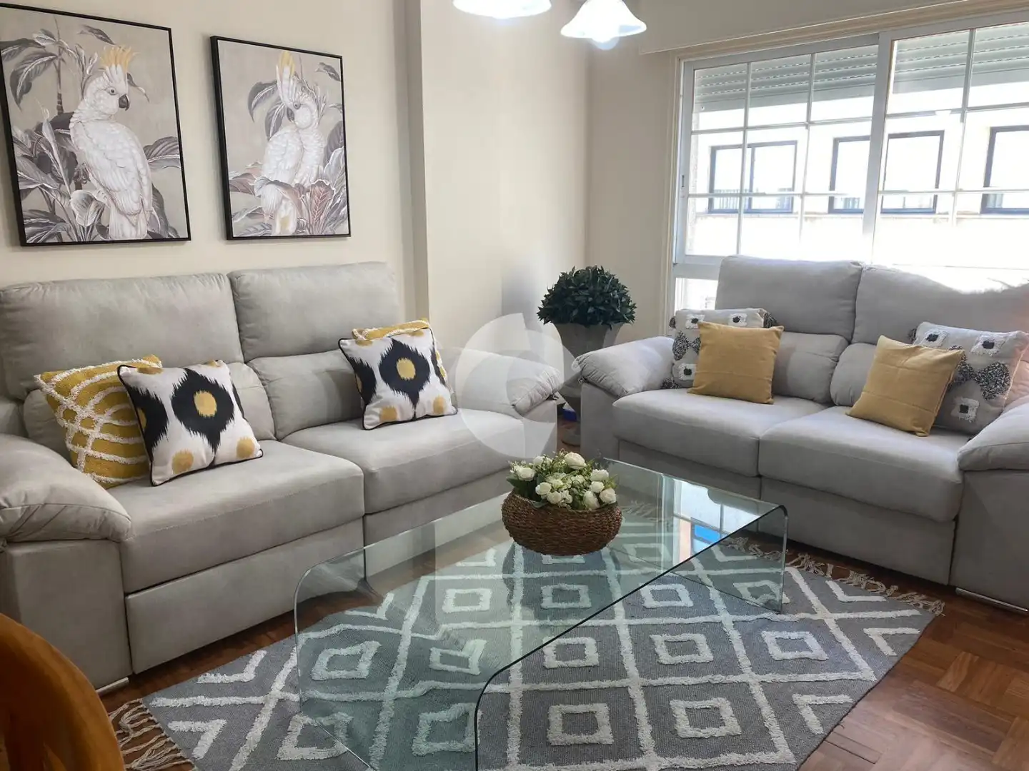 Wohnzimmer von Wohnung zur Miete in Baiona