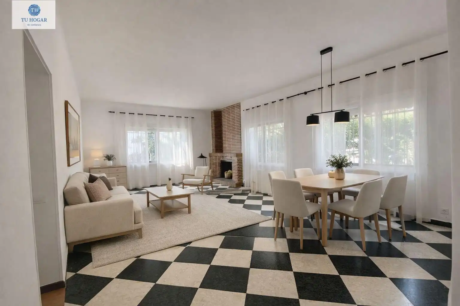 Wohnzimmer von Haus oder Chalet zum Verkauf in Alcalá de Guadaira mit Klimaanlage, Heizung und Privatgarten