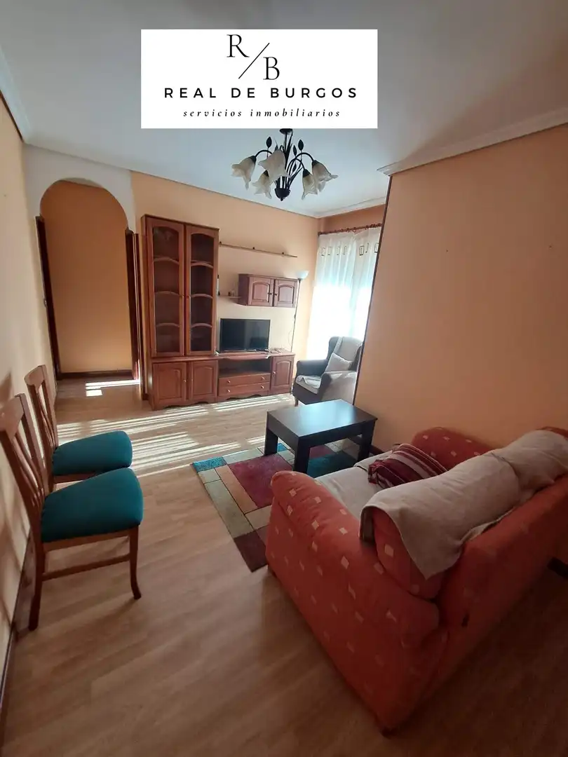 Sala d'estar de Pis de lloguer en Valladolid amb Calefacció, Parquet i Terrassa