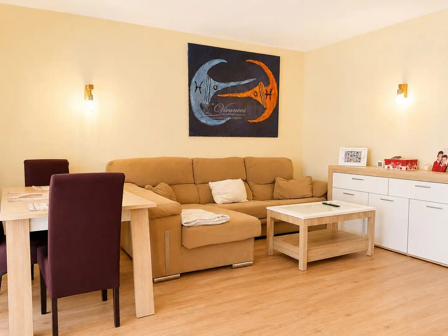 Sala d'estar de Casa adosada en venda en Sencelles amb Aire condicionat, Jardí privat i Terrassa