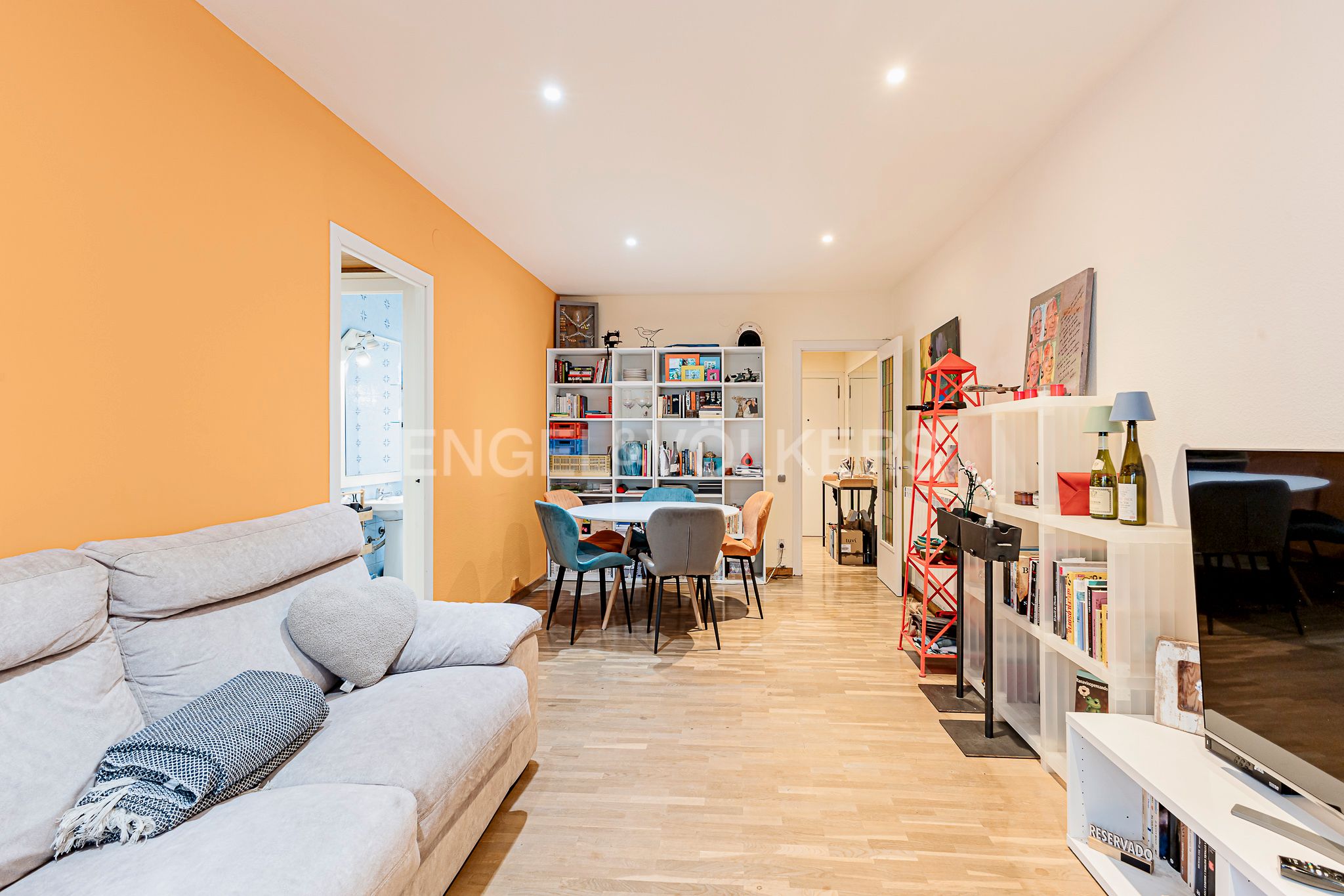 Sala d'estar de Apartament en venda en  Barcelona Capital amb Calefacció i Parquet