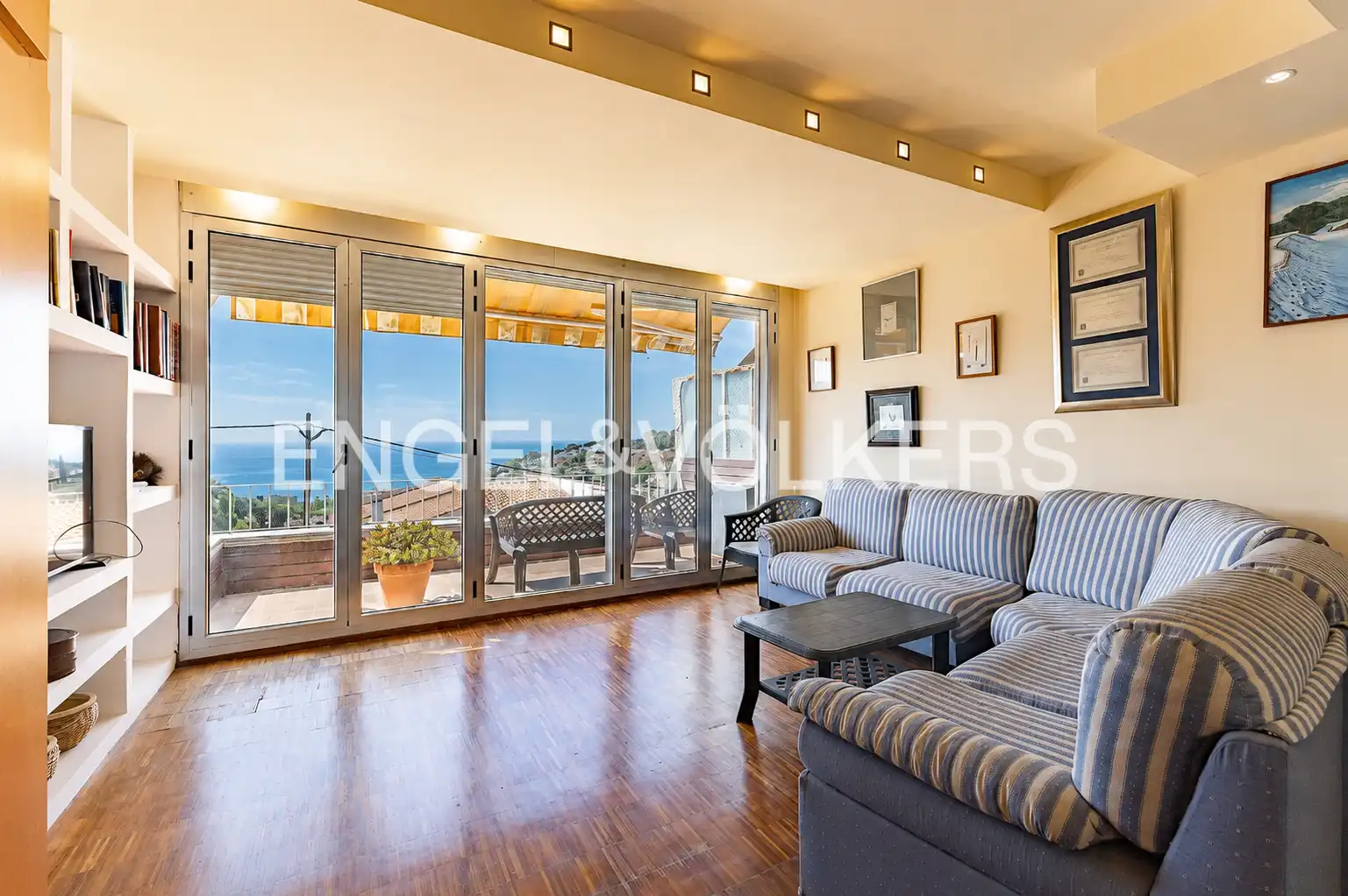 Living room of Flat for sale in Caldes d'Estrac  with Air Conditioner, Heating and Private garden