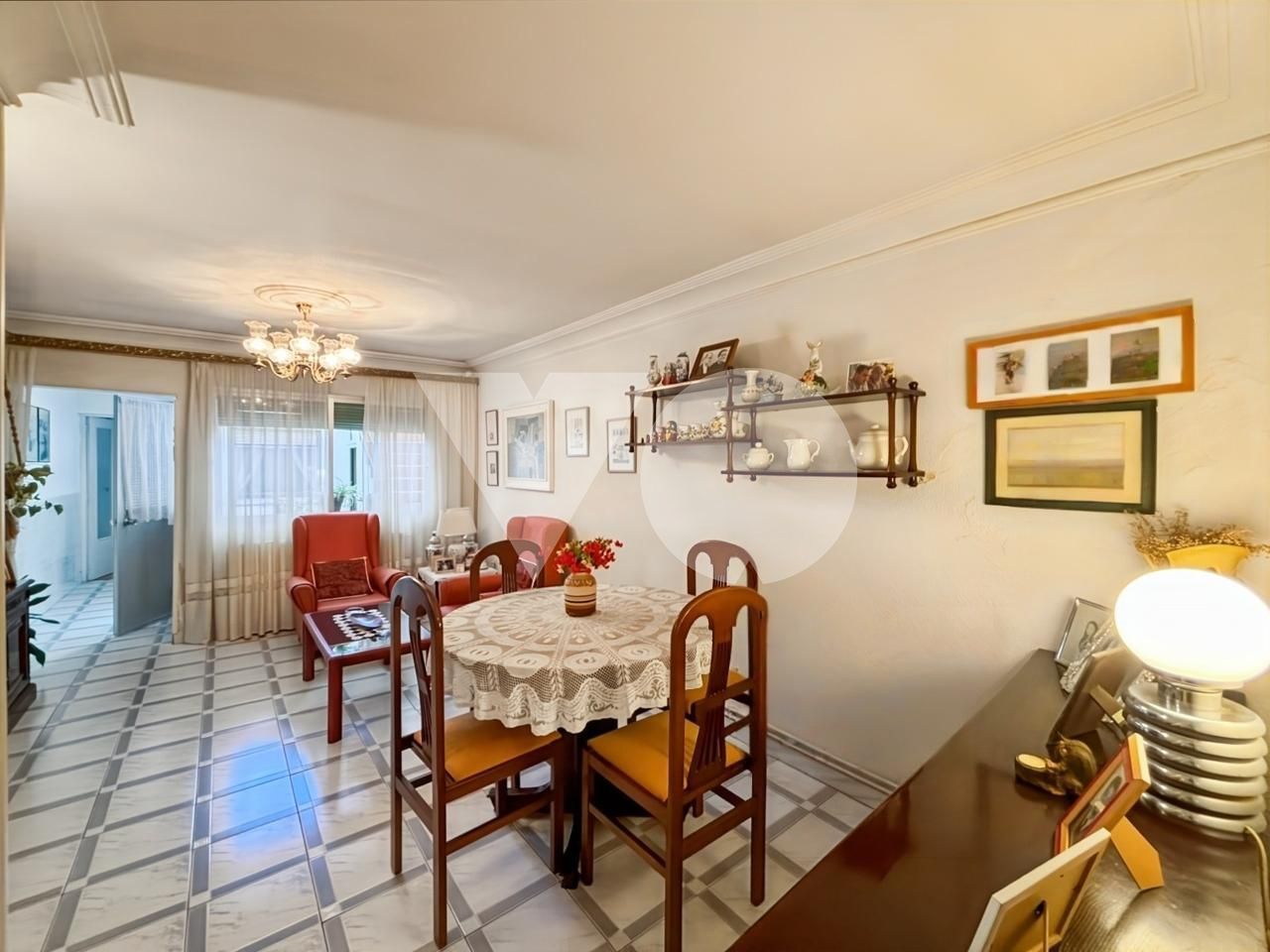 Dining room of Single-family semi-detached for sale in  Madrid Capital  with Heating, Terrace and Furnished
