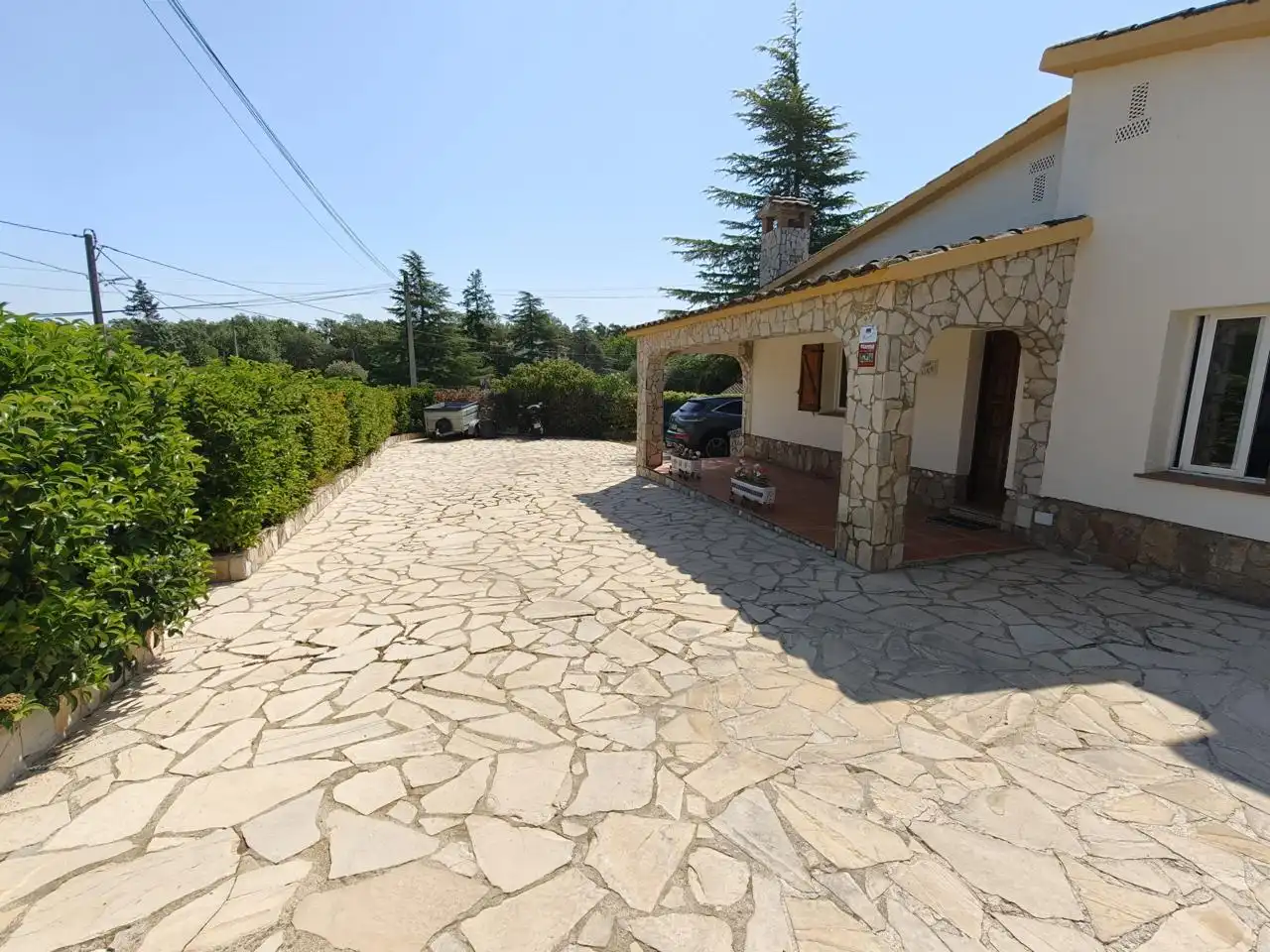 Vista exterior de Casa o xalet en venda en Caldes de Malavella amb Aire condicionat, Calefacció i Jardí privat