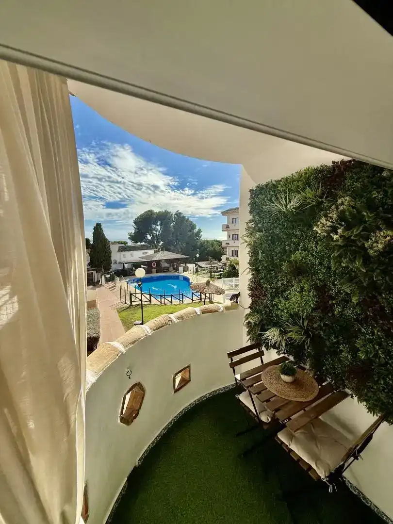 Terrassa de Dúplex de lloguer en Mijas amb Aire condicionat, Jardí privat i Piscina