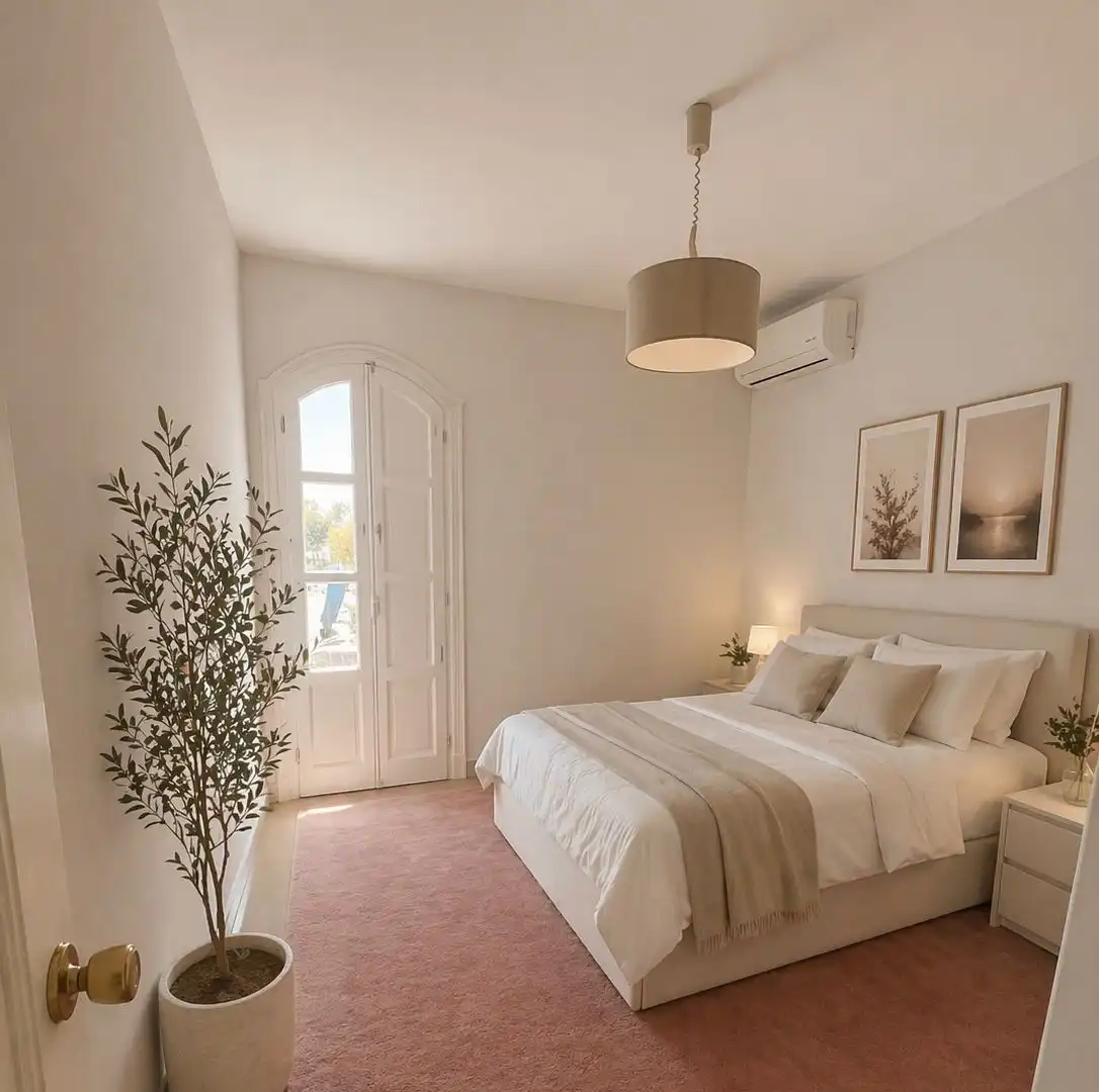 Habitación de Casa adosada de alquiler en Marbella con Aire acondicionado, Calefacción y Jardín privado