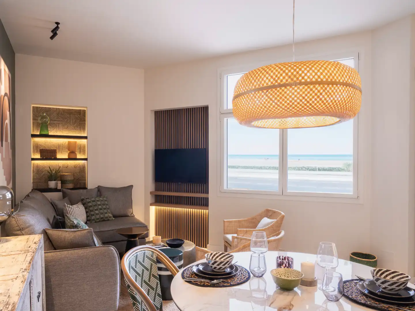 Sala de estar de Apartamento de alquiler en Málaga con Aire acondicionado y Amueblado