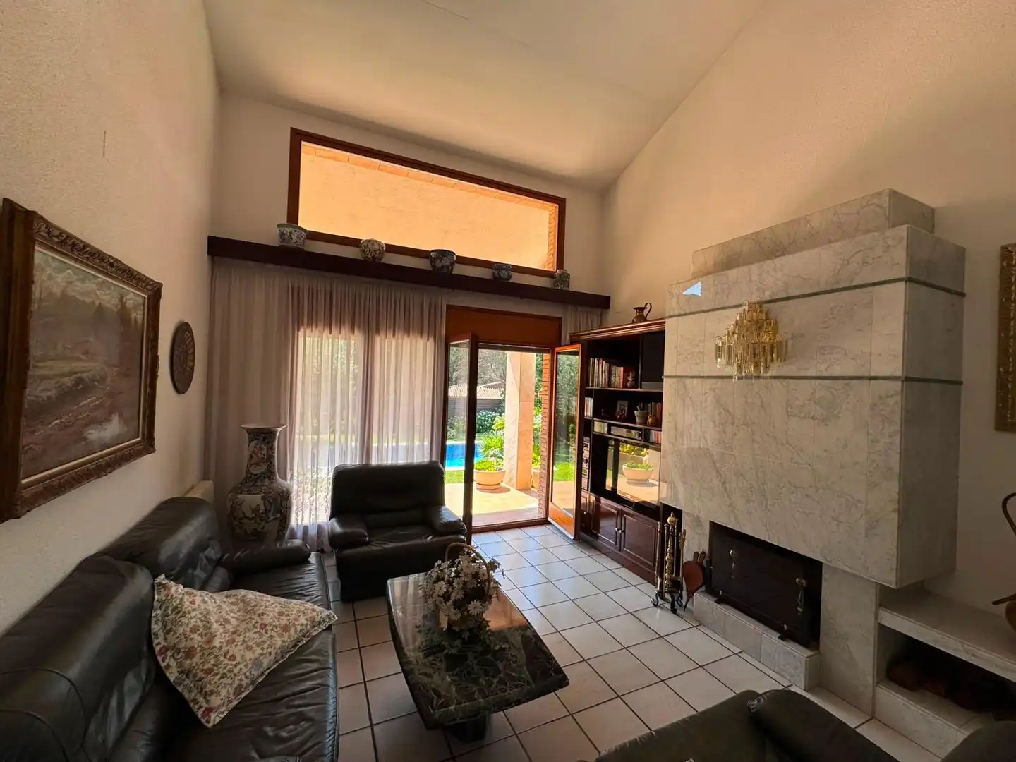 Sala de estar de Casa o chalet en venta en Santa Maria de Palautordera con Aire acondicionado, Calefacción y Jardín privado
