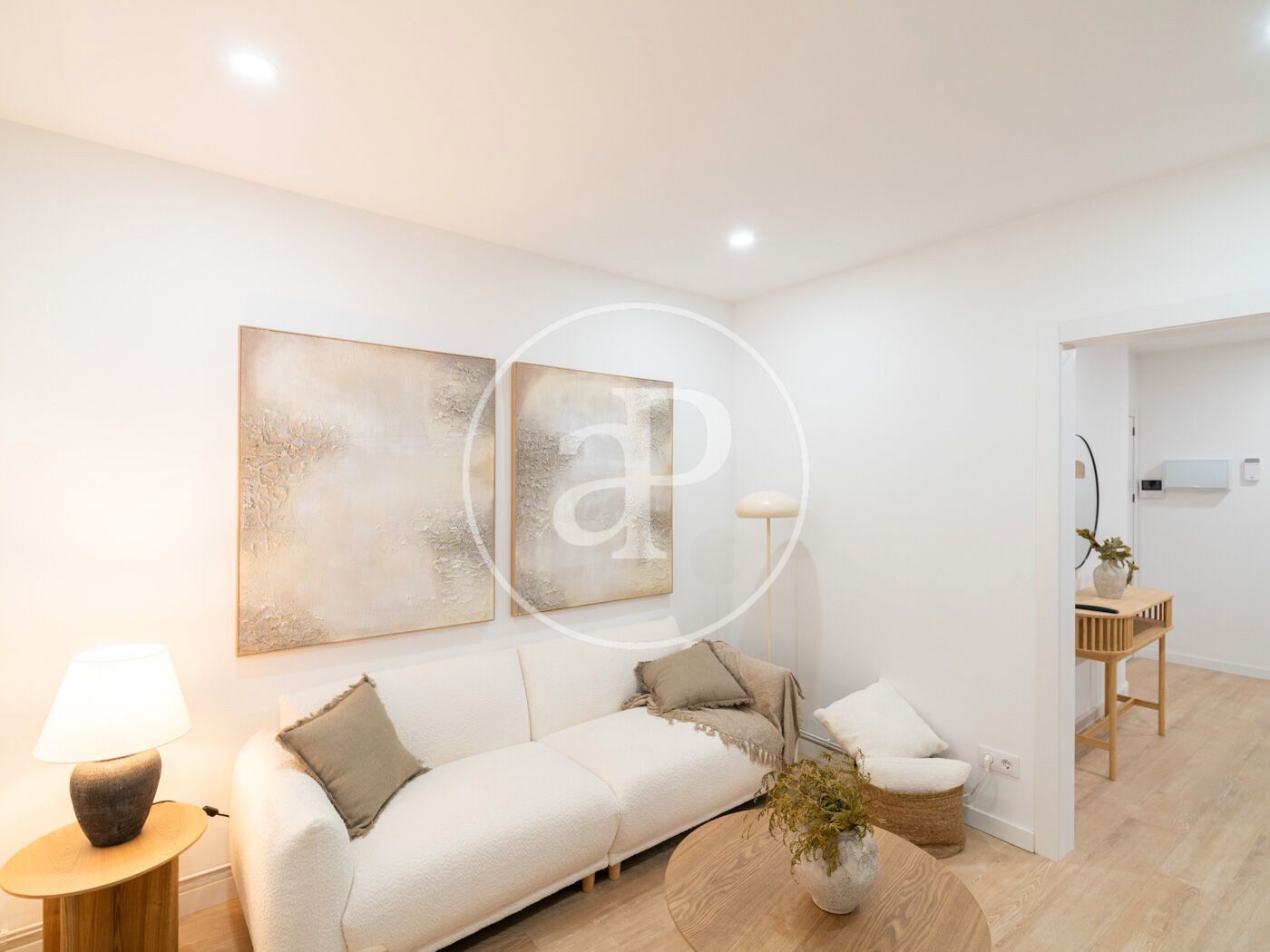 Sala d'estar de Pis en venda en  Barcelona Capital amb Aire condicionat, Calefacció i Moblat