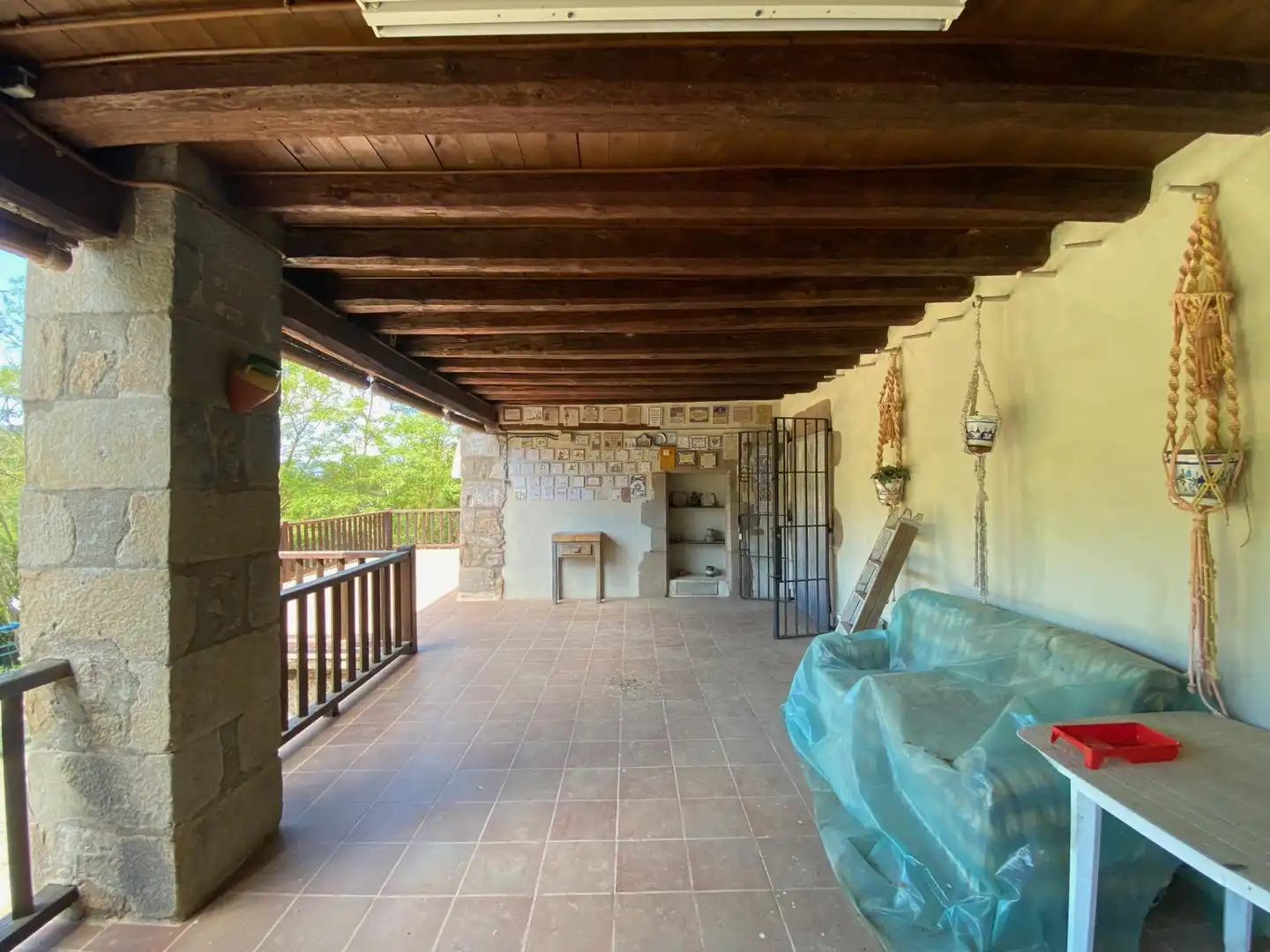 Terraza de Finca rústica en venta en La Quar con Calefacción y Jardín privado