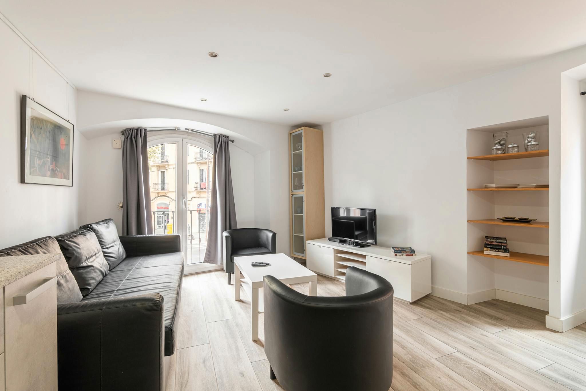 Living room of Flat to rent in  Barcelona Capital  with Air Conditioner, Heating and Furnished