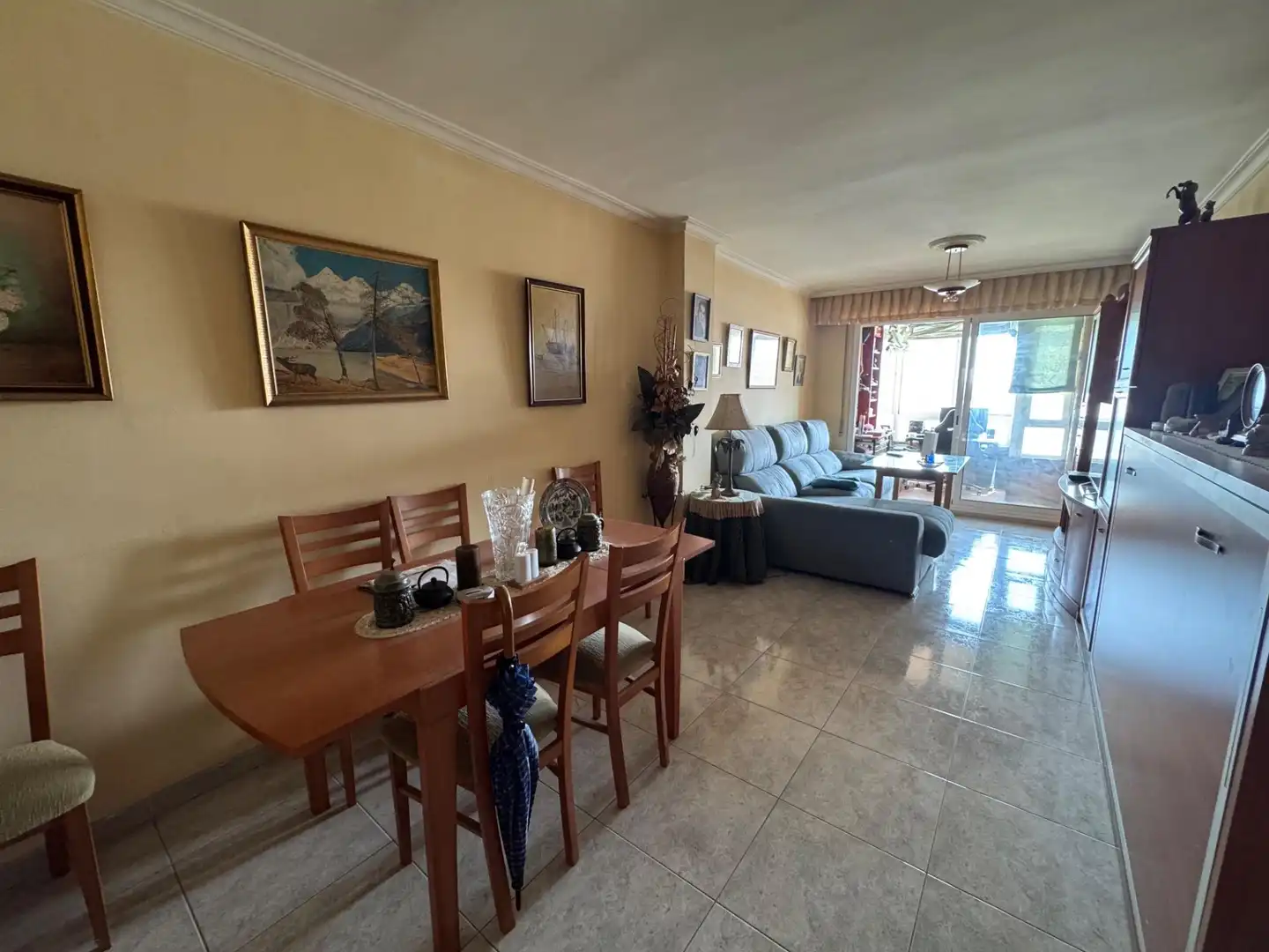 Dining room of Flat for sale in Almería  with Heating, Furnished and Balcony