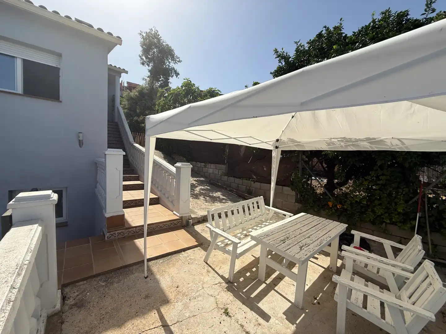 Terrasse von Haus oder Chalet zum Verkauf in Bigues i Riells del Fai mit Klimaanlage, Privatgarten und Schwimmbad
