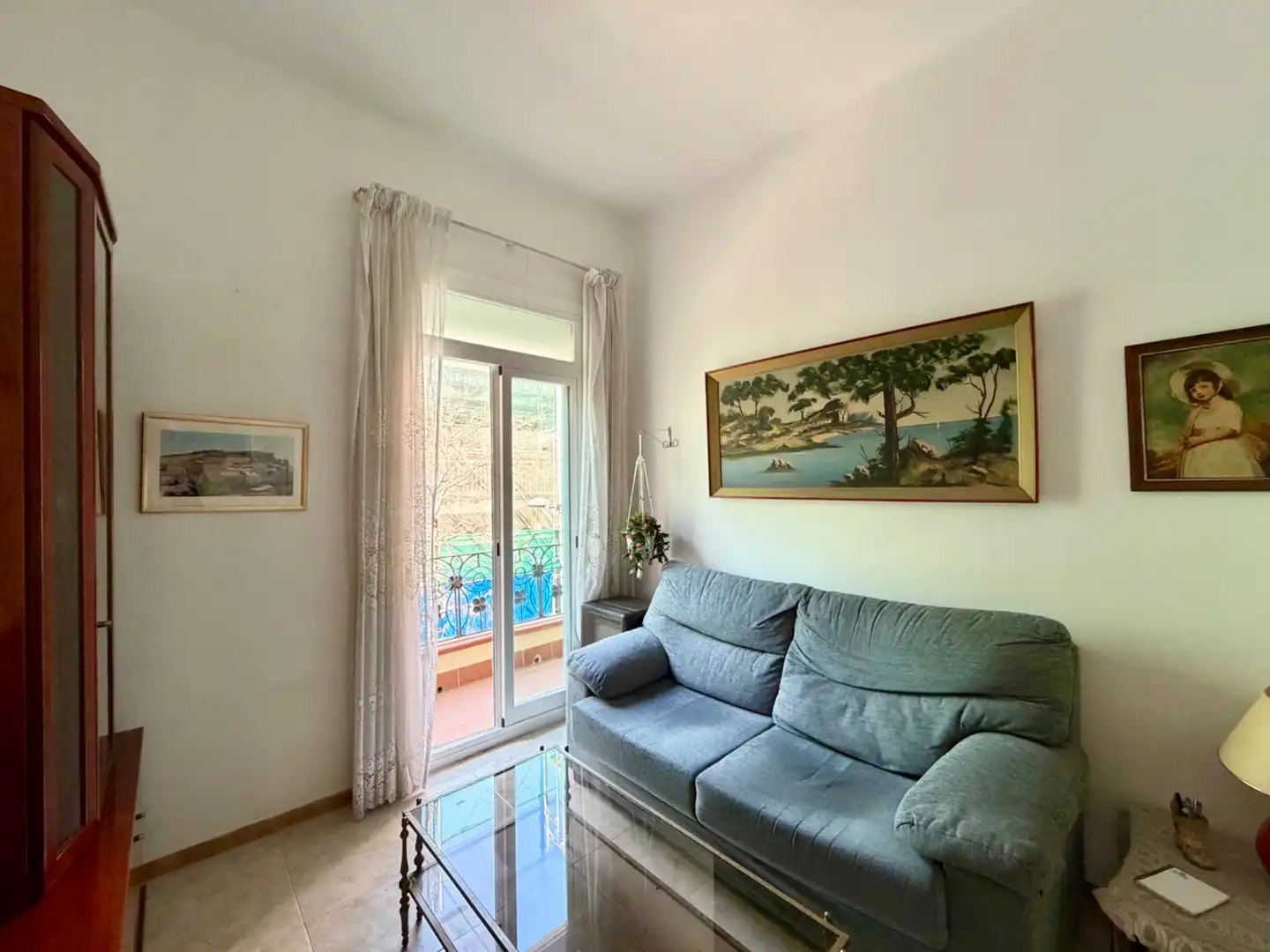 Sala de estar de Piso en venta en Barcelona con Balcón