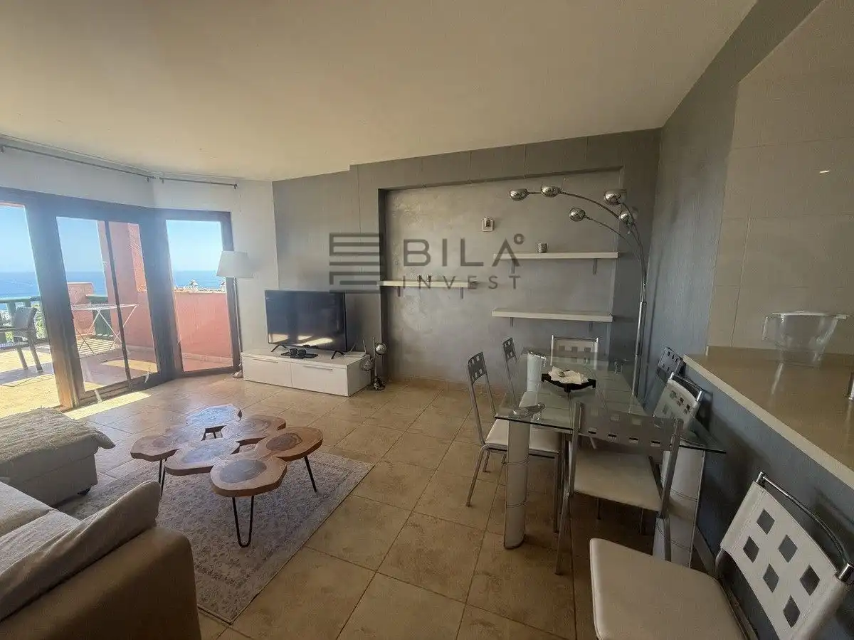 Sala de estar de Piso en venta en Benalmádena con Aire acondicionado, Terraza y Piscina