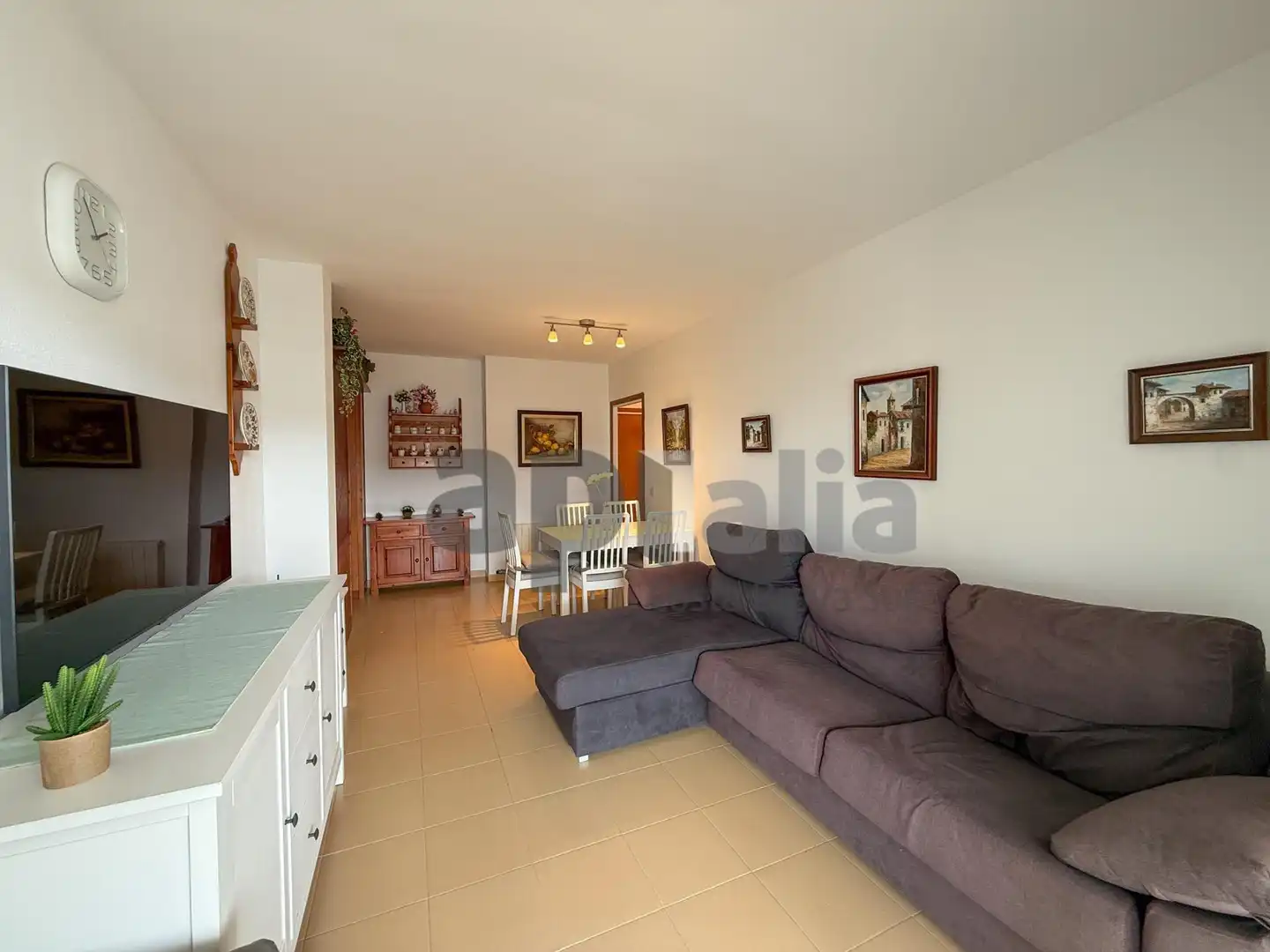 Sala de estar de Piso en venta en Lloret de Mar con Calefacción, Jardín privado y Terraza