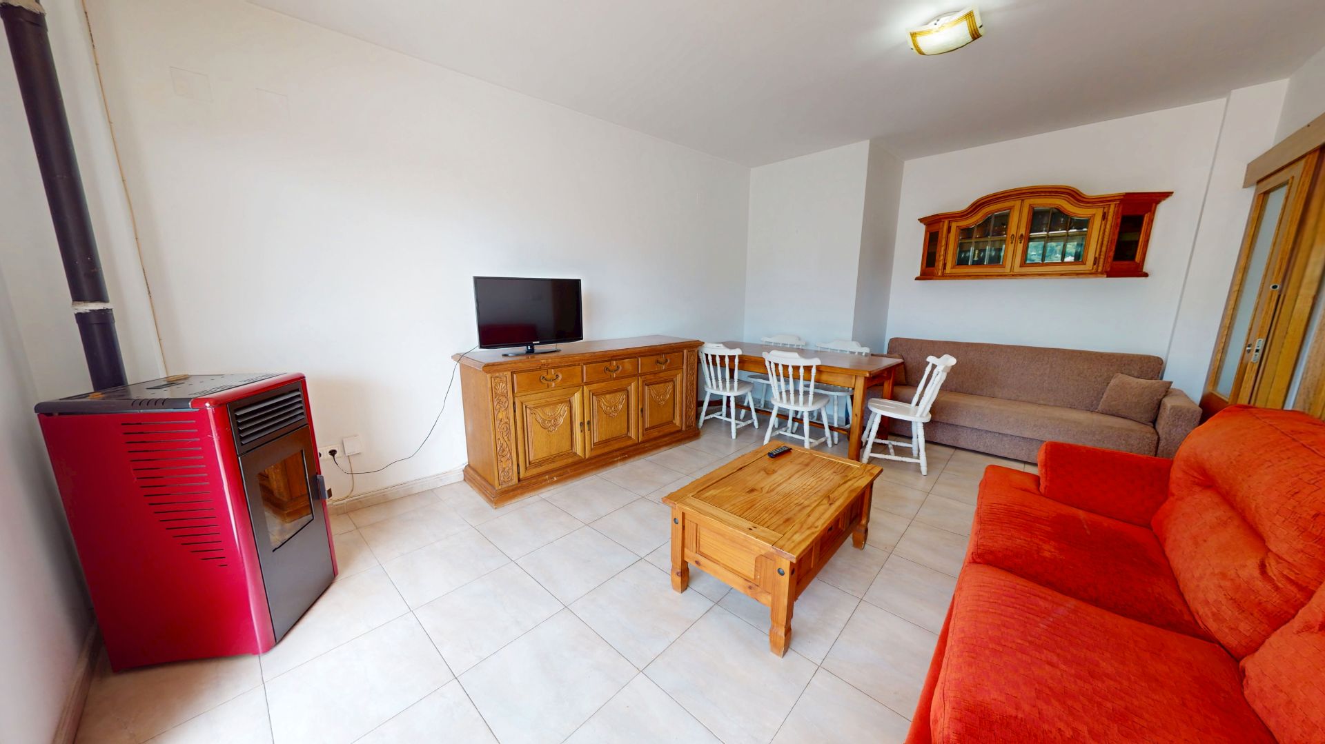 Wohnzimmer von Wohnung zum verkauf in Torremanzanas / La Torre de les Maçanes mit Terrasse, Schwimmbad und Möbliert