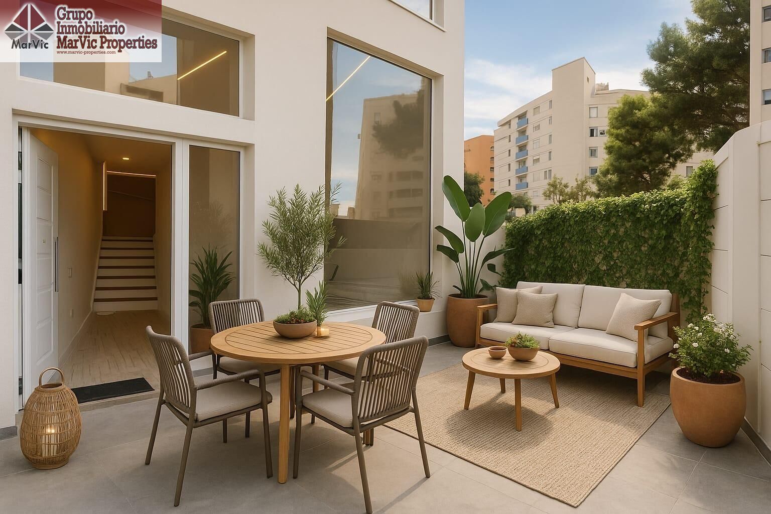 Terraza de Apartamento en venta en Benidorm con Jardín privado, Terraza y Amueblado