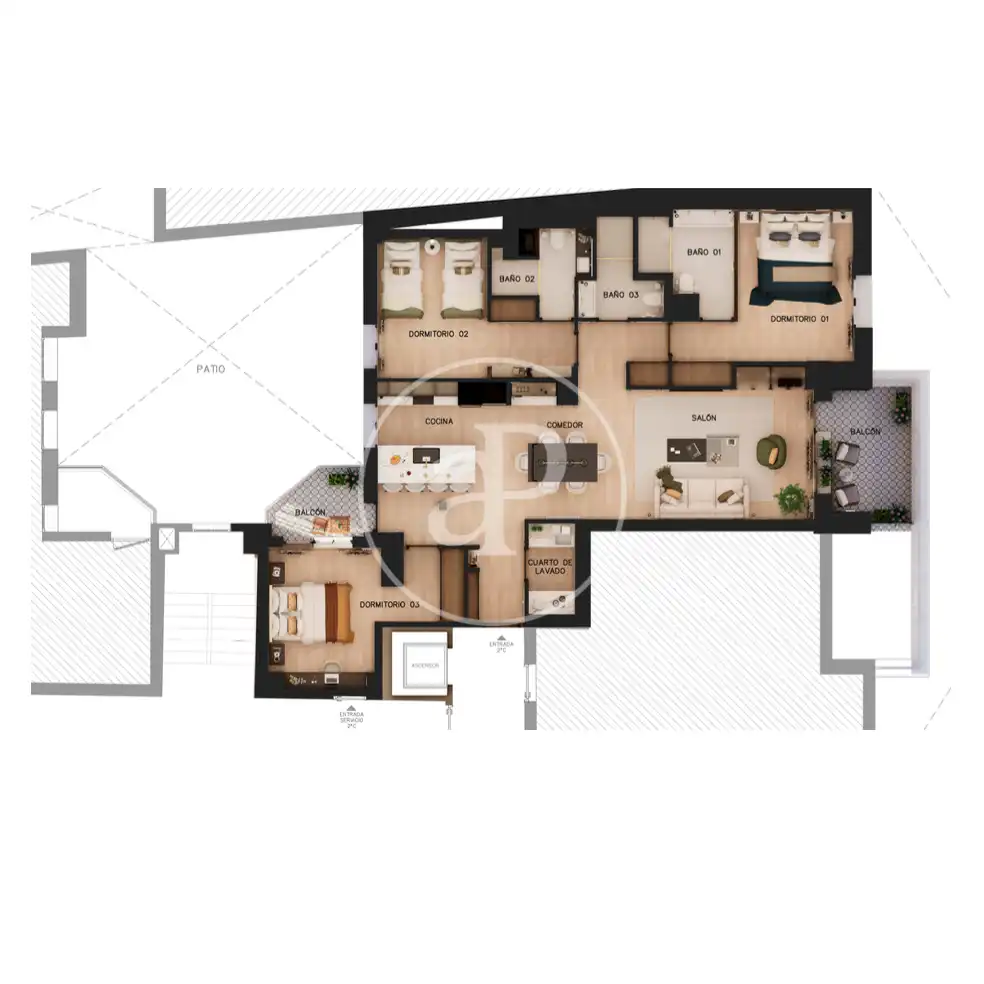 Wohnung zum Verkauf in Madrid mit Klimaanlage, Heizung und Terrasse