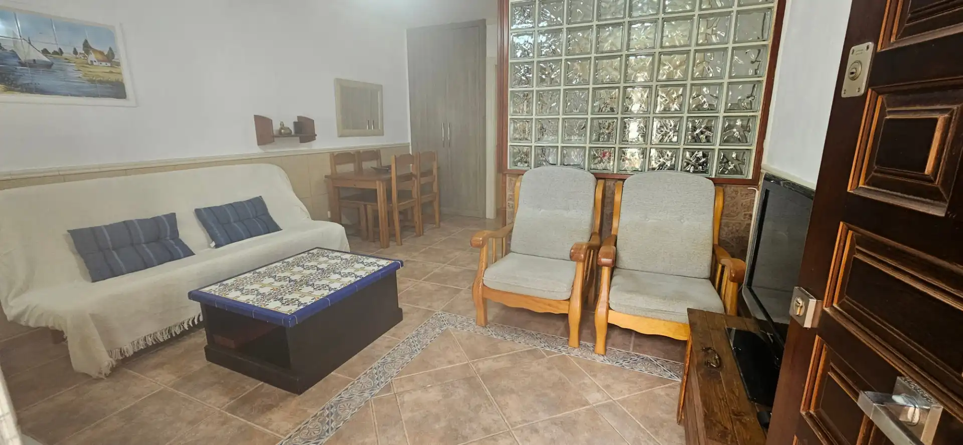 Living room of Flat for rent in El Campello  with Air Conditioner, Heating and Furnished