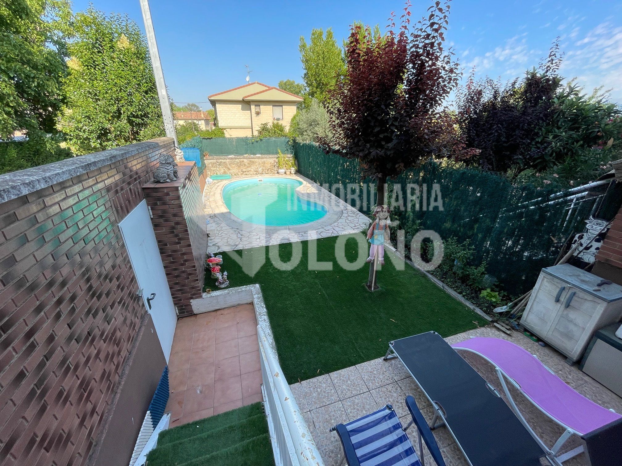 Swimming pool of Single-family semi-detached for sale in Casalarreina  with Heating, Private garden and Parquet flooring