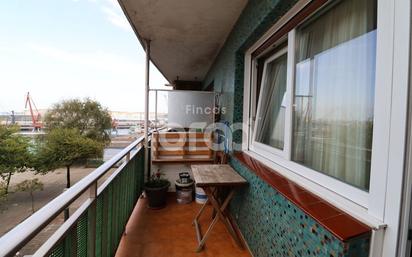 Balcony of Flat for sale in Santurtzi   with Heating, Terrace and Furnished