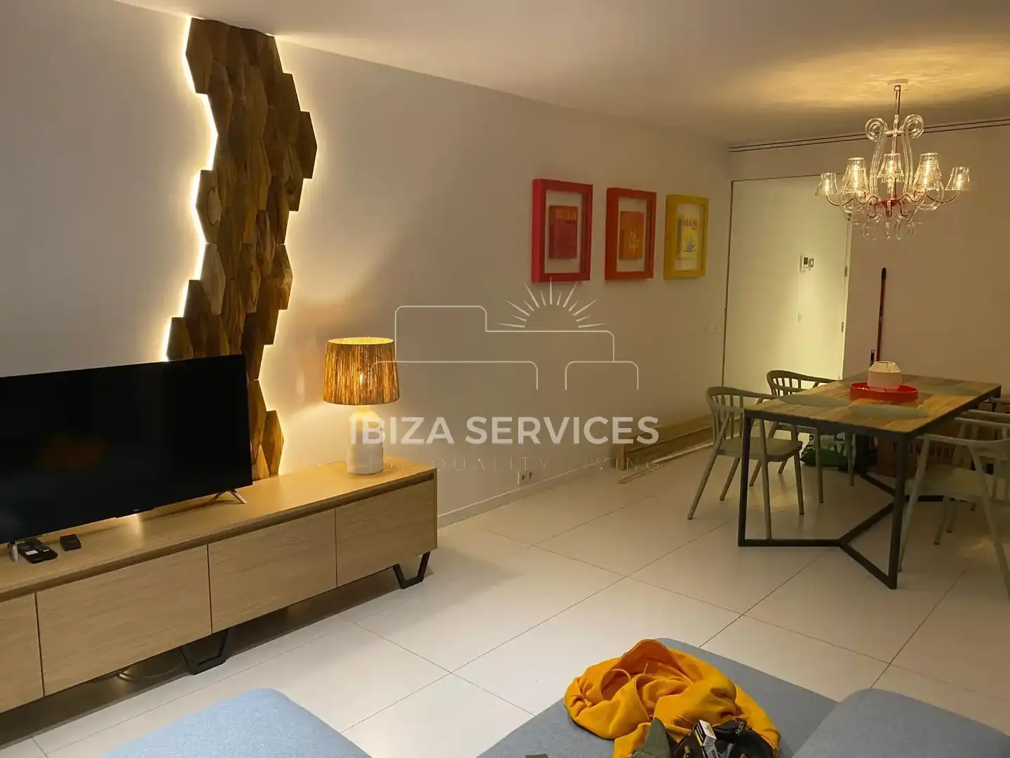 Wohnzimmer von Wohnung zur Miete in Eivissa mit Klimaanlage und Schwimmbad