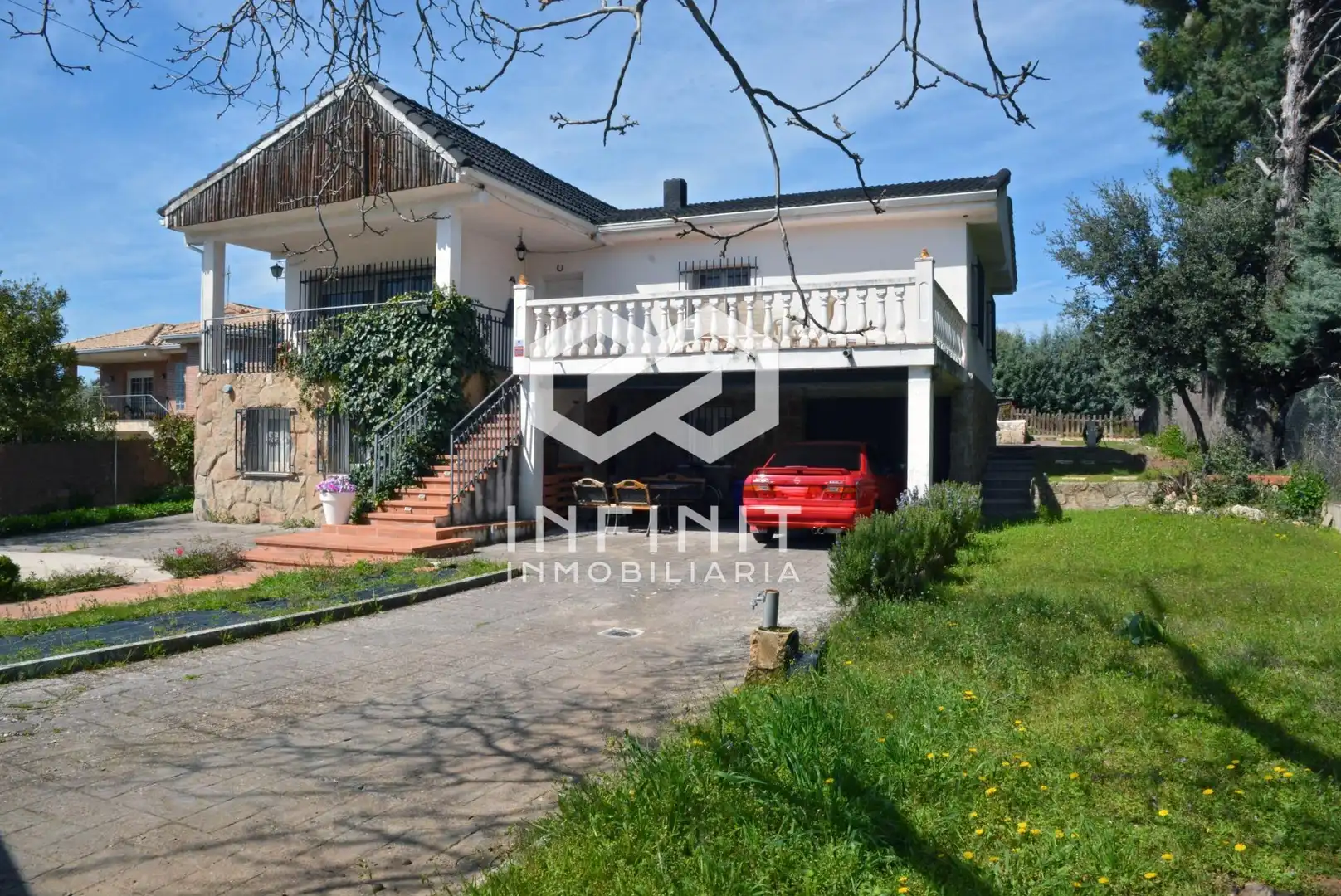 Vista exterior de Casa o chalet en venta en Valdeaveruelo con Calefacción, Jardín privado y Terraza