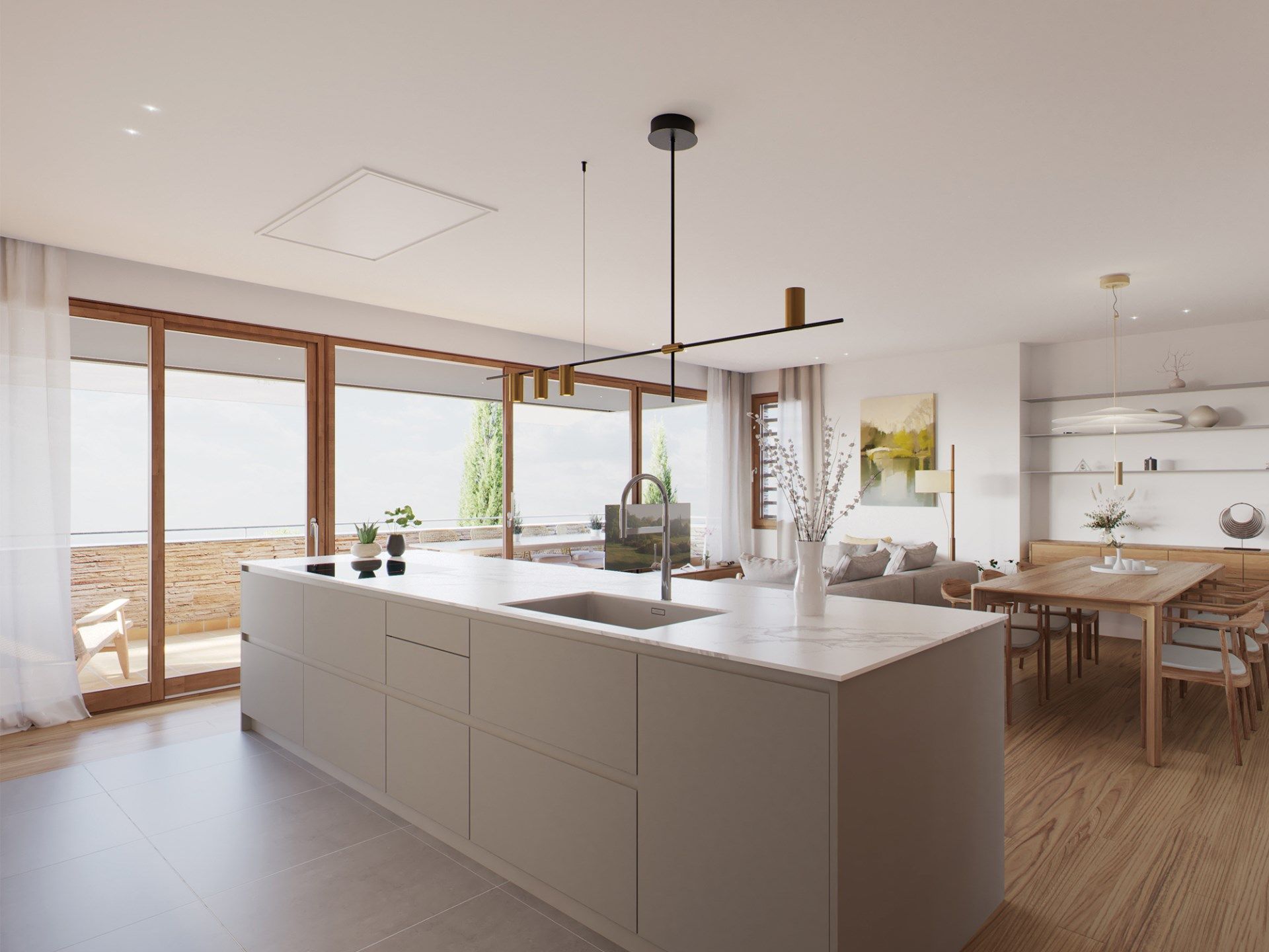 Kitchen of Flat for sale in Sant Just Desvern  with Air Conditioner, Heating and Terrace