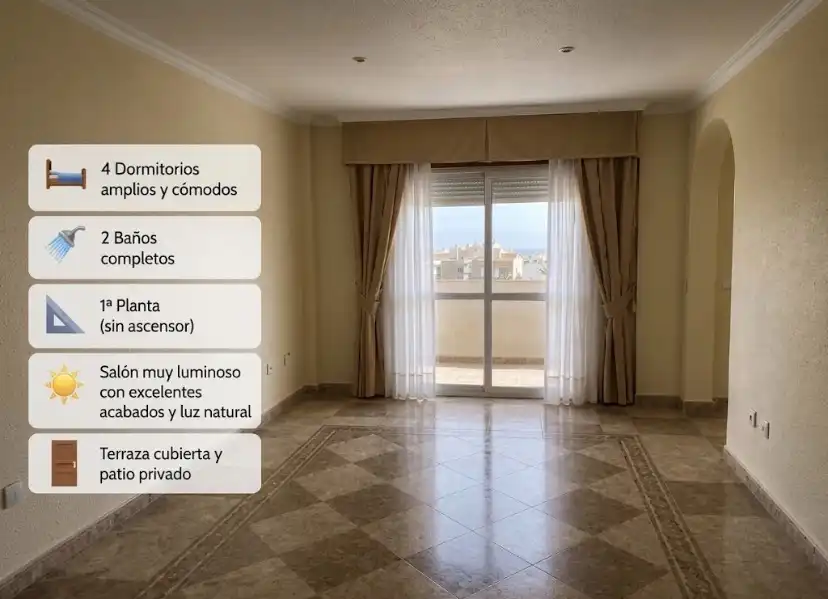 Sala d'estar de Pis en venda en Roquetas de Mar amb Terrassa