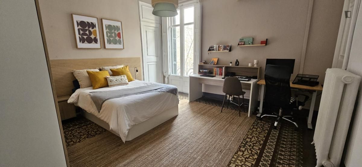 Bedroom of Apartment to share in  Barcelona Capital  with Heating, Furnished and Oven