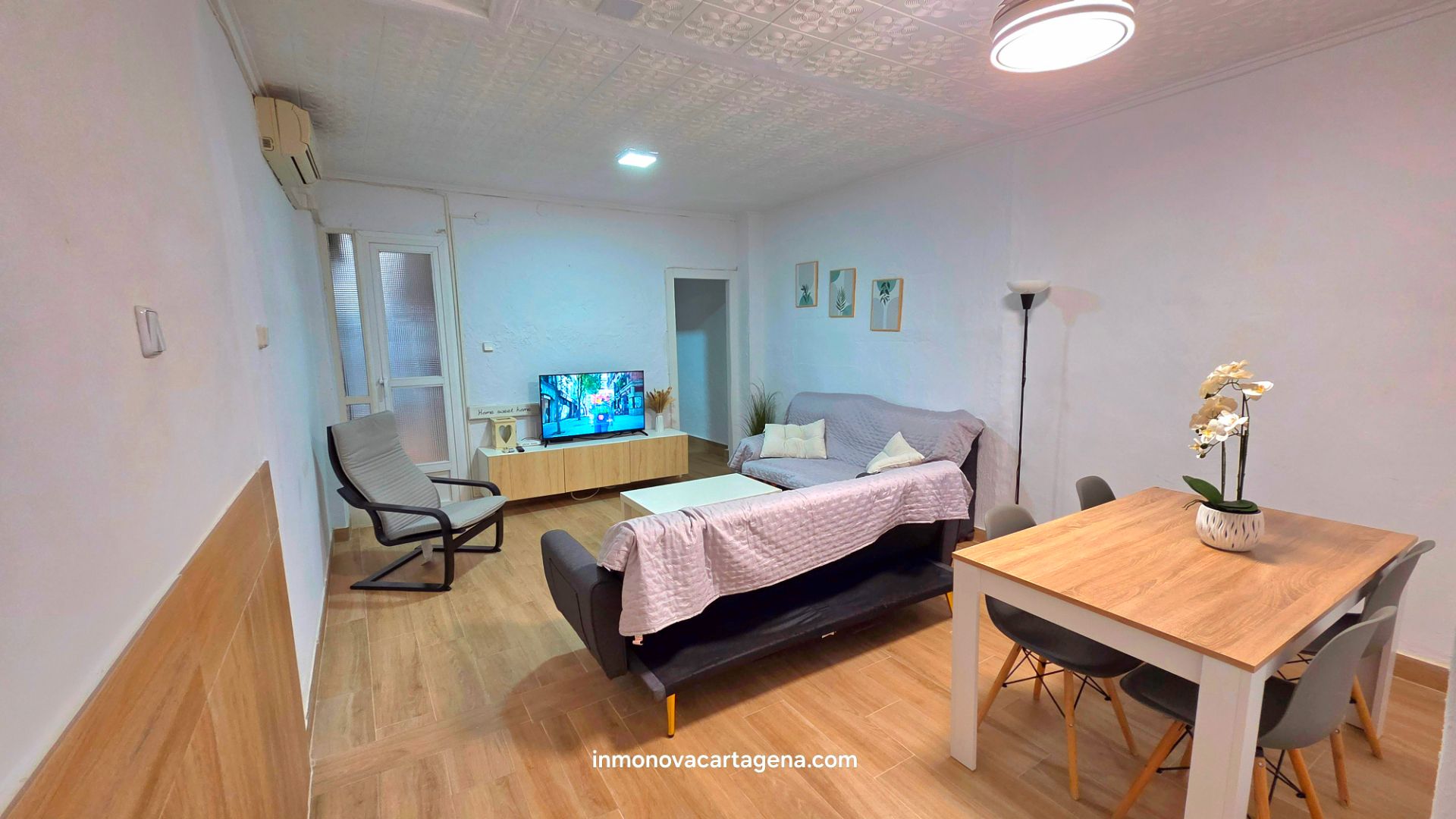 Sala de estar de Piso en venta en Cartagena con Aire acondicionado, Terraza y Amueblado