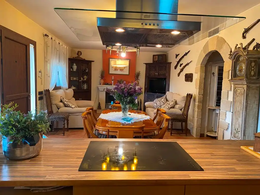 Sala d'estar de Casa o xalet en venda en Valjunquera amb Aire condicionat, Jardí privat i Terrassa