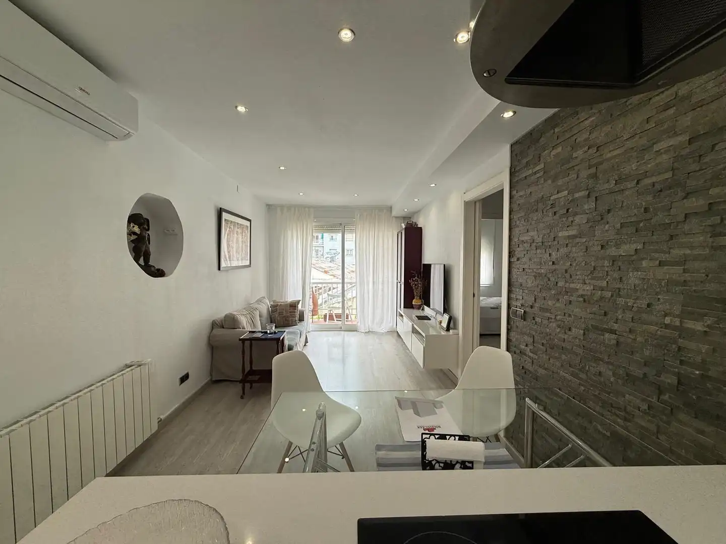 Sala de estar de Piso en venta en Barcelona con Aire acondicionado, Amueblado y Balcón