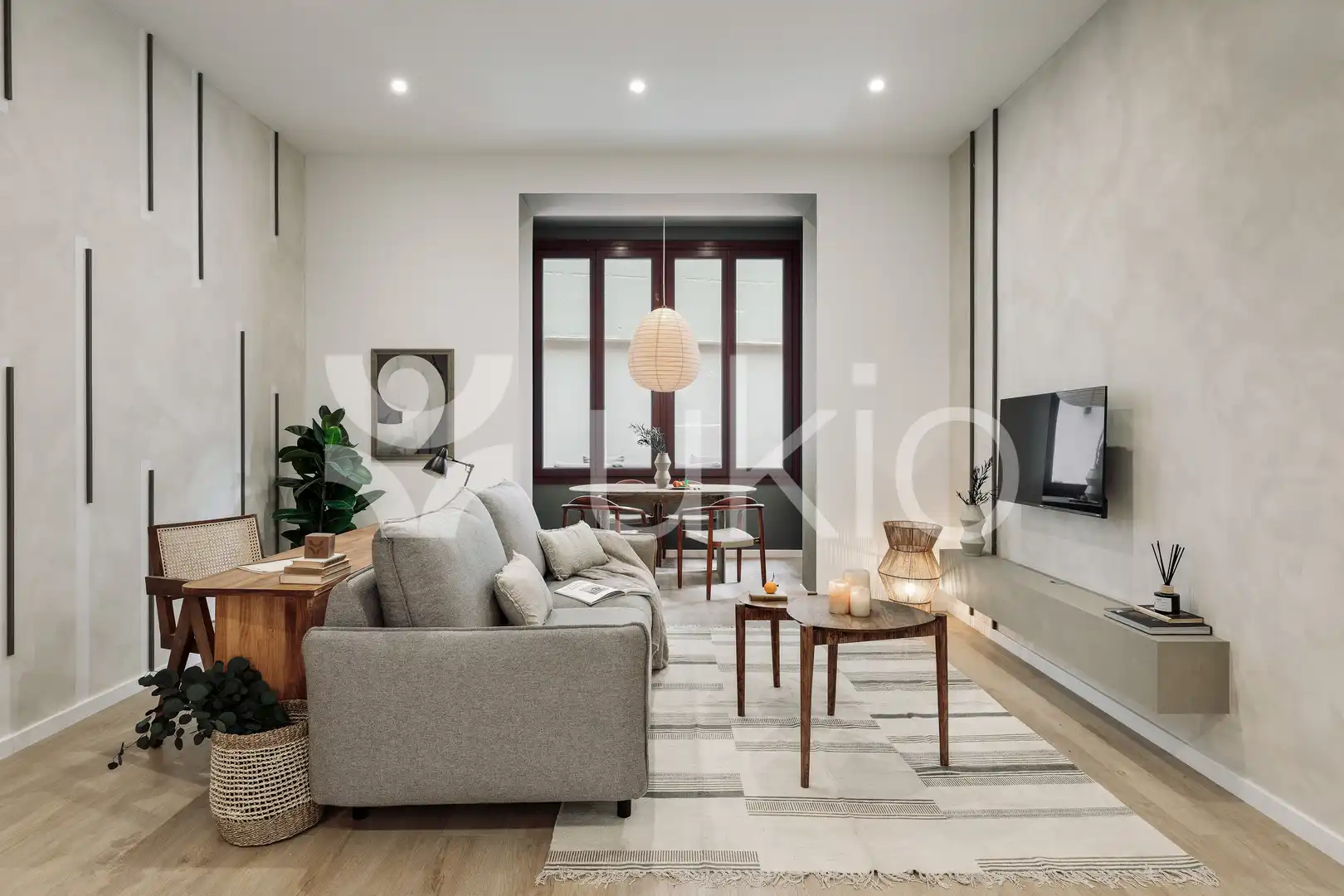 Wohnzimmer von Wohnungen zur Miete in Barcelona mit Klimaanlage, Heizung und Terrasse