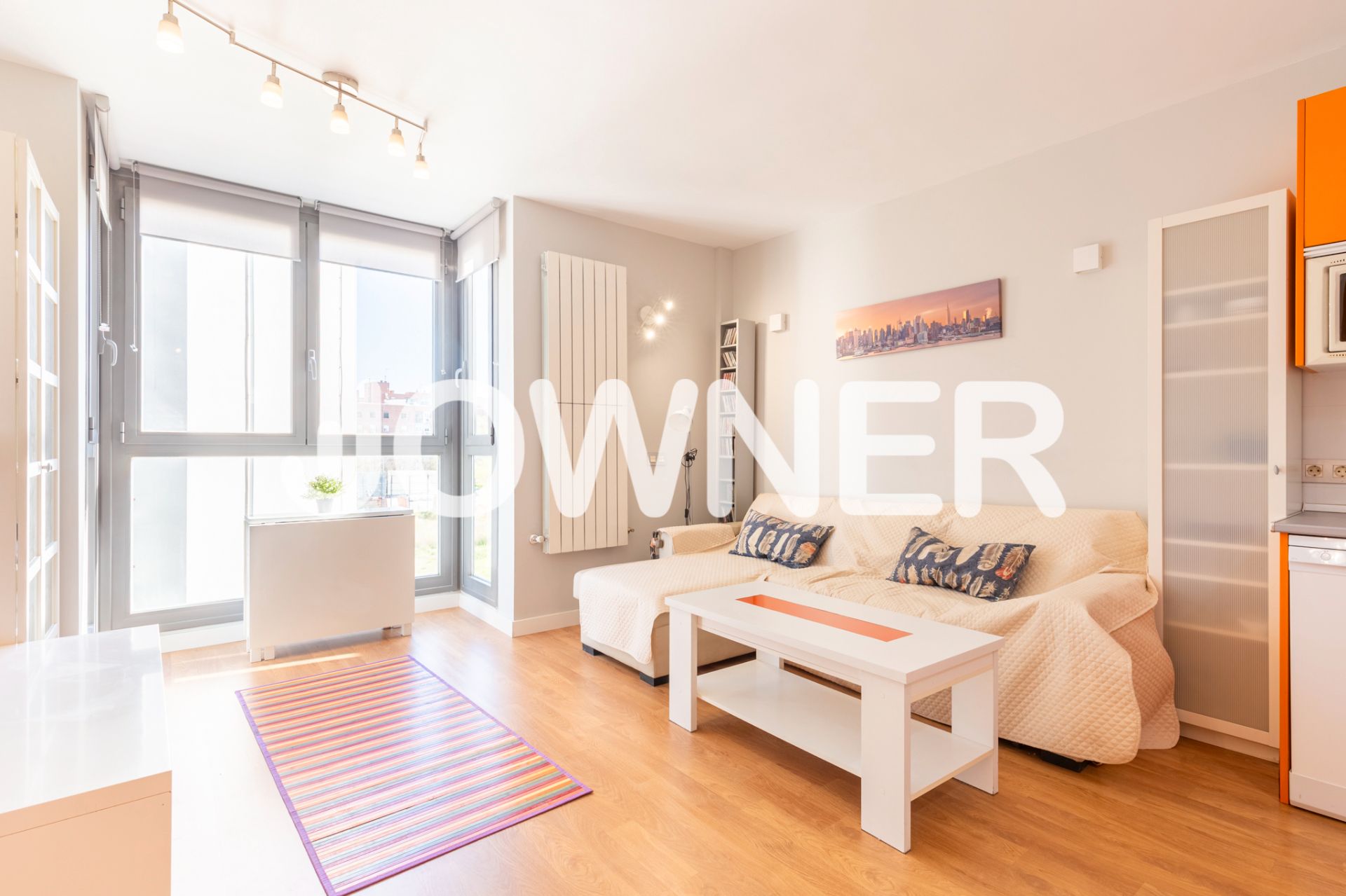 Sala de estar de Piso de alquiler en  Madrid Capital con Aire acondicionado, Calefacción y Trastero