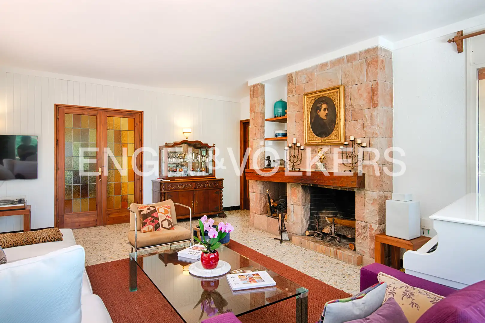 Sala de estar de Casa o chalet en venta en Maçanet de Cabrenys con Aire acondicionado, Calefacción y Jardín privado