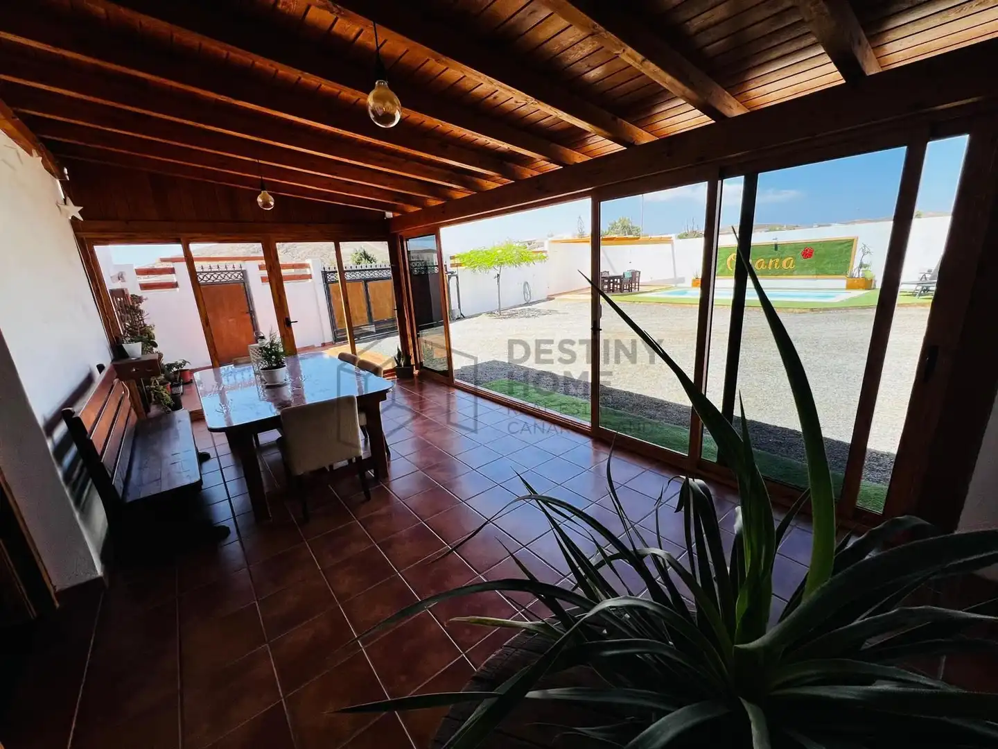 Terraza de Casa o chalet en venta en Tuineje con Jardín privado, Piscina y Amueblado