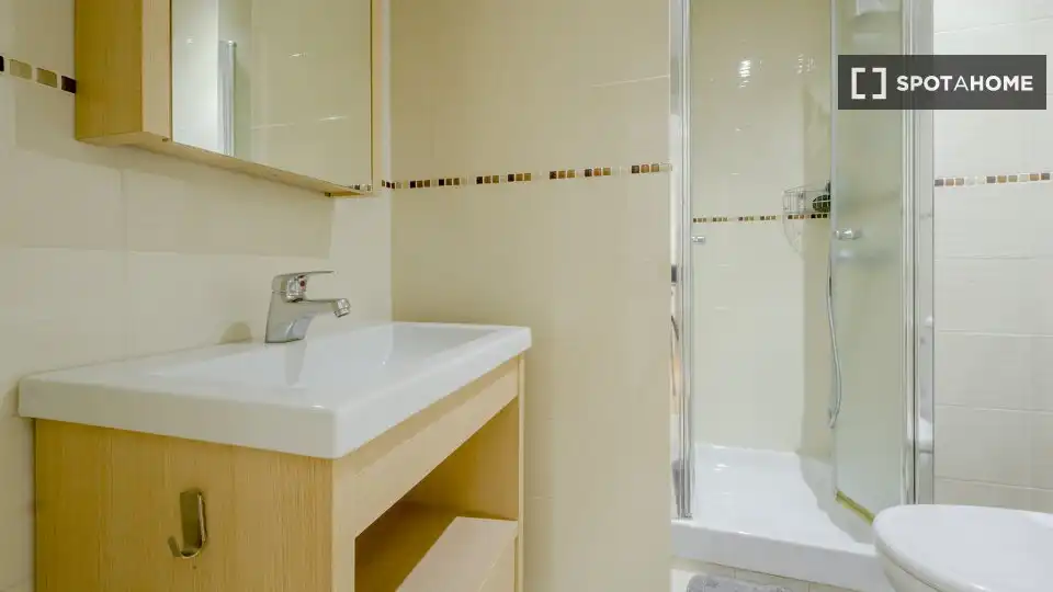 Bathroom of Flat for rent in Madrid  with Air Conditioner, Heating and Furnished