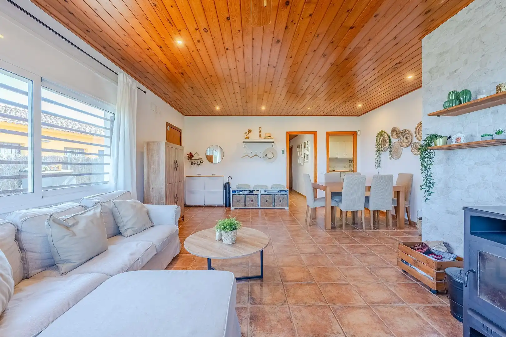 Living room of Houses for sale in Sant Cebrià de Vallalta  with Heating, Private garden and Storage room